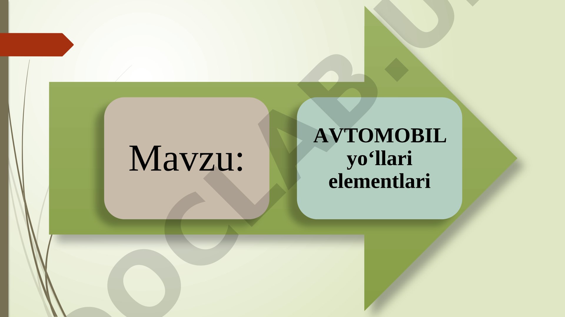АVTOMOBIL yo‘llari elementlari