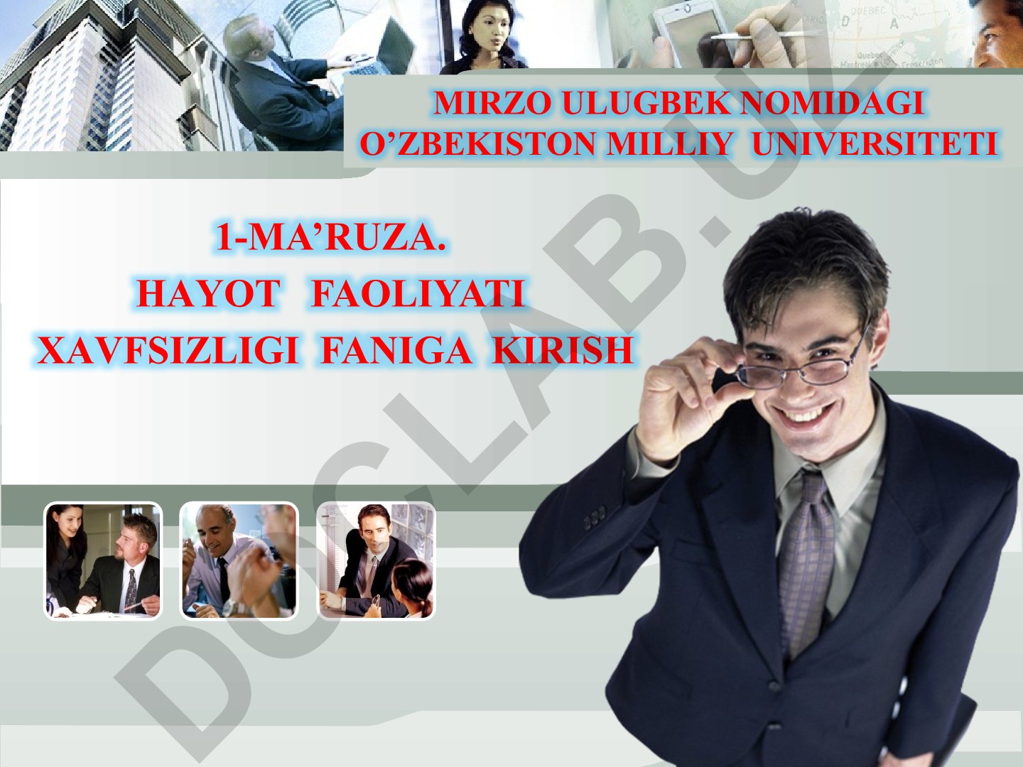 Hayot faoliyati xavfsizligi faniga kirish