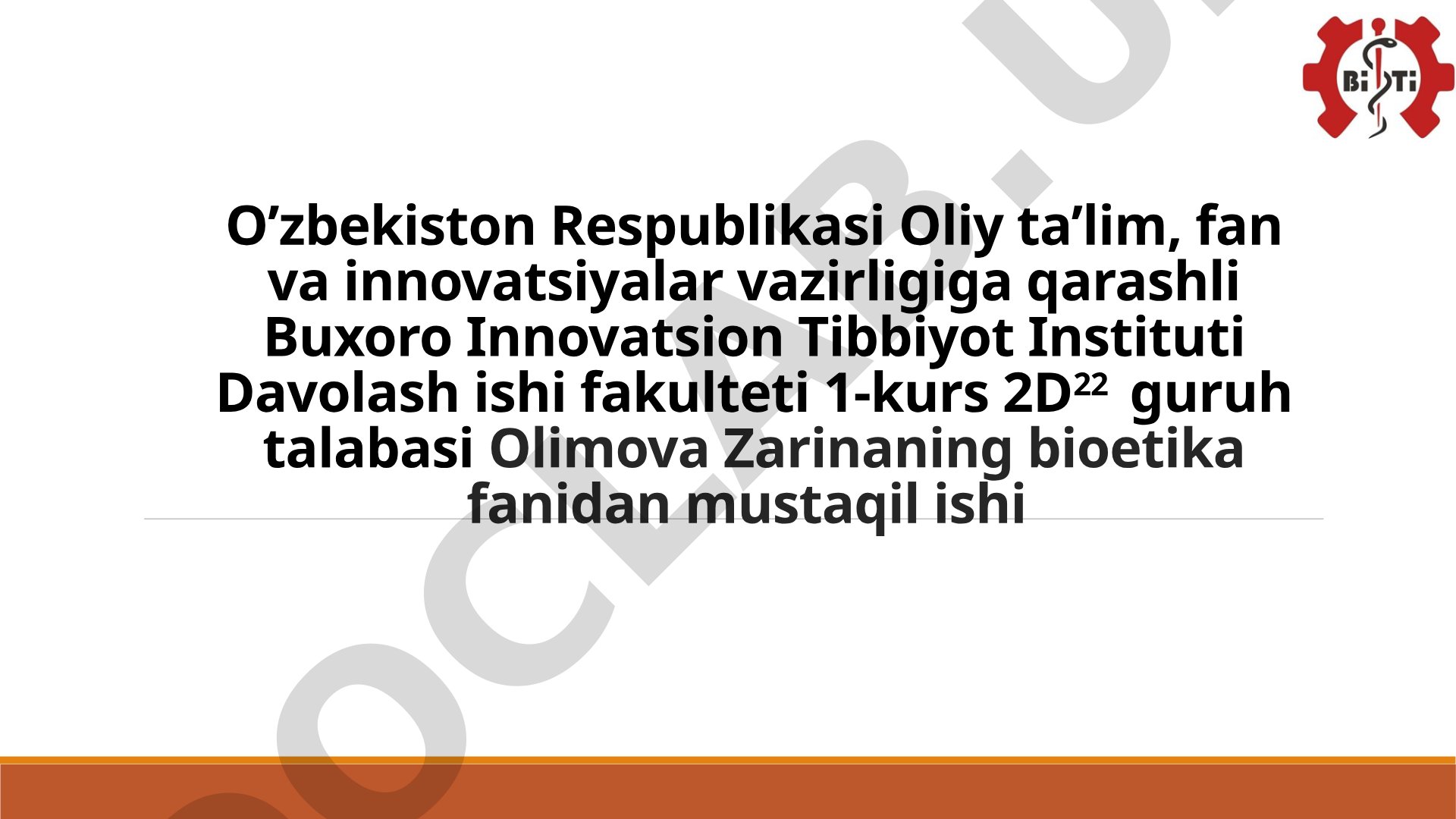 Inson genomi. Genomika va genom tibbiyotning istiqbollari