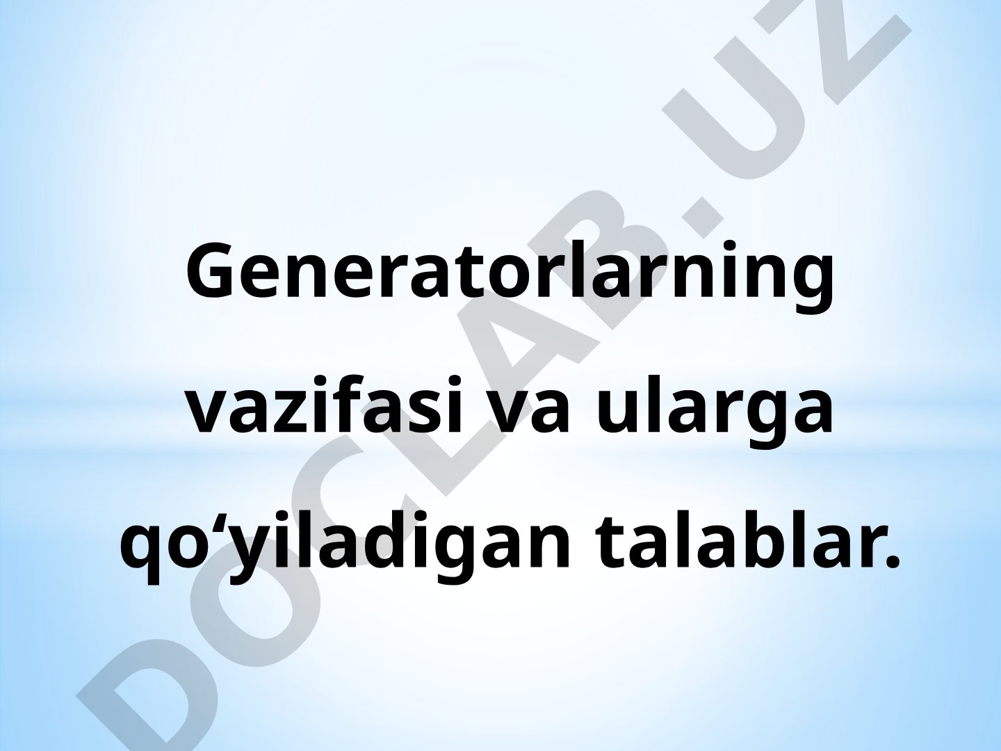 Avtomobil generatorining tuzilishi va vazifalari