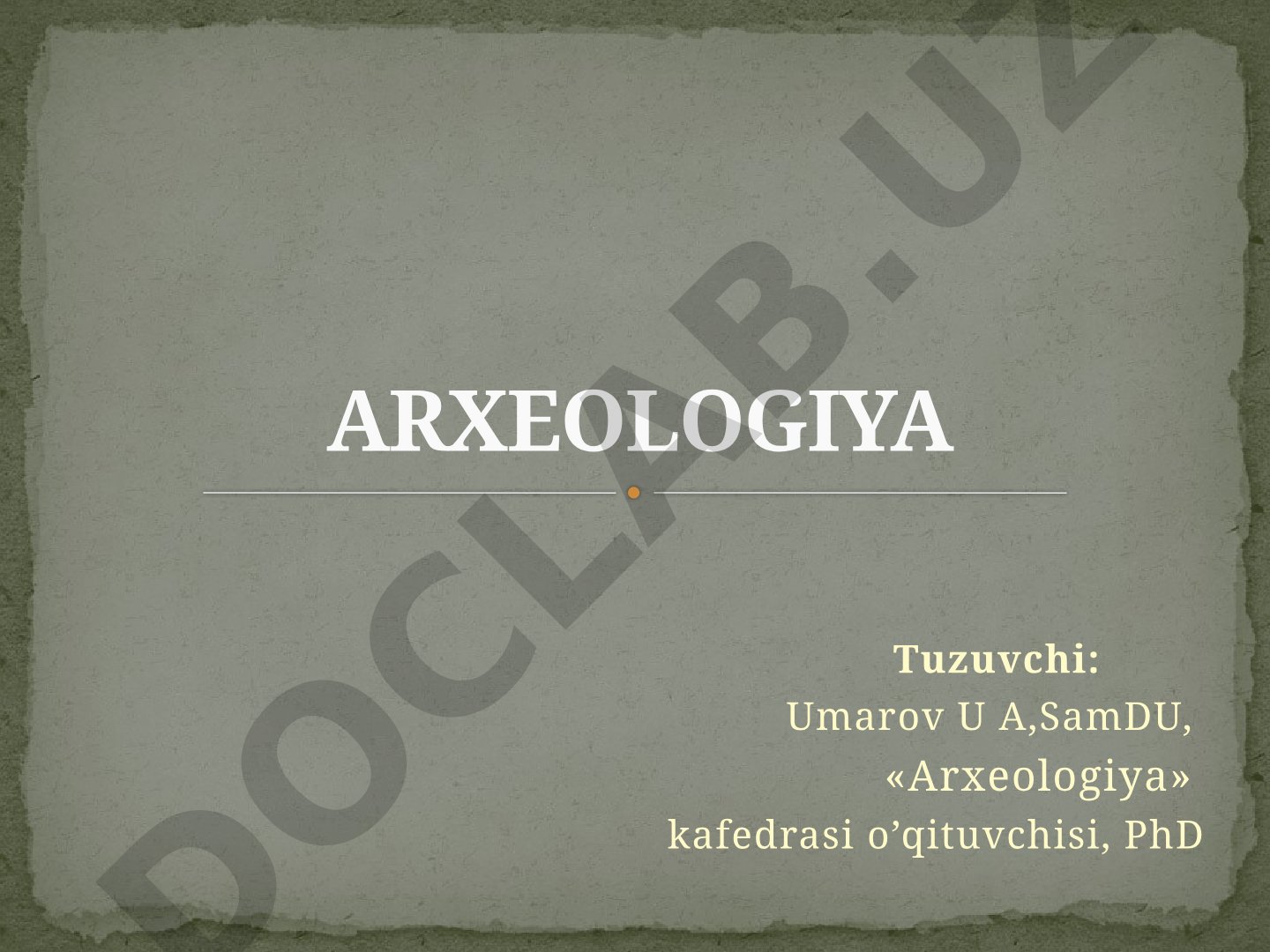 XIX асрнинг охирида Туркистонда рус ва маҳаллий ўлкашуносларининг дастлабки археологик изланишлари
