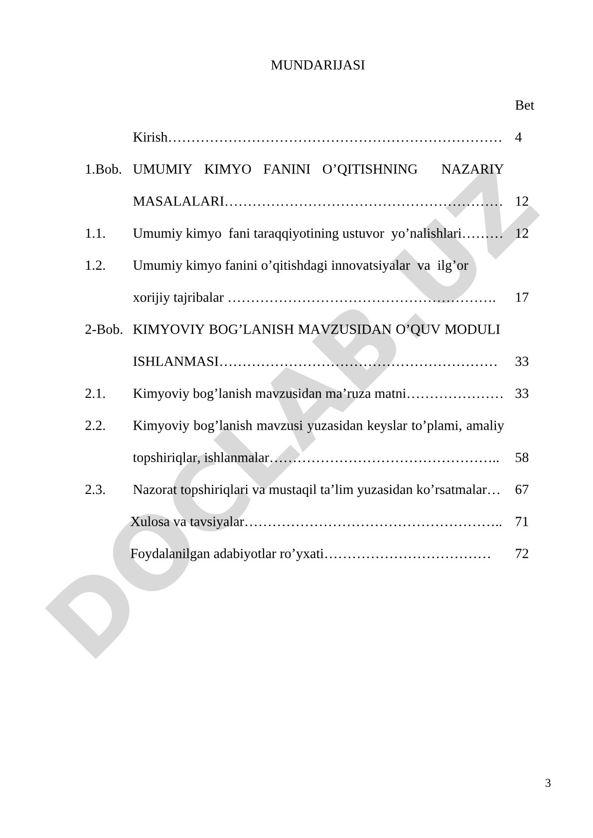 Kovolent bog’lanish modulini pedagogik texnologiyalardan foydalanib o’qitish
