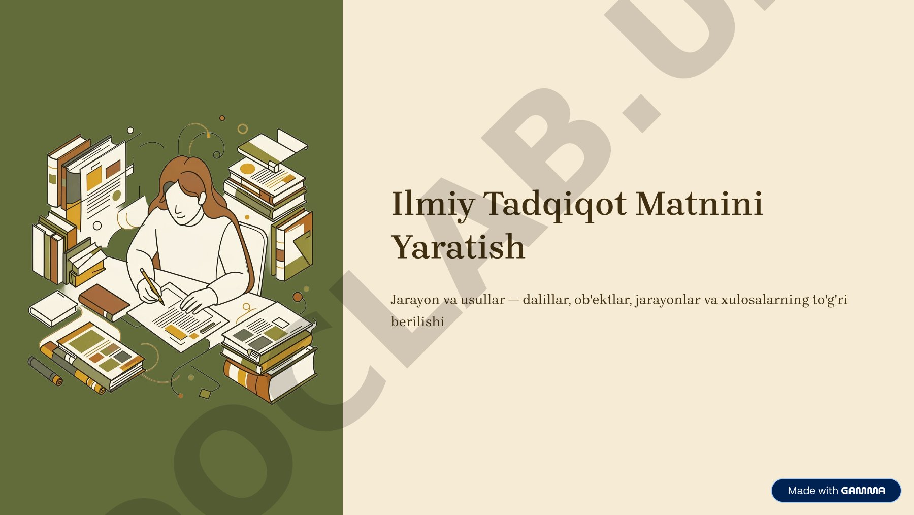Ilmiy Tadqiqot Matnini Yaratish Jarayon va usullar