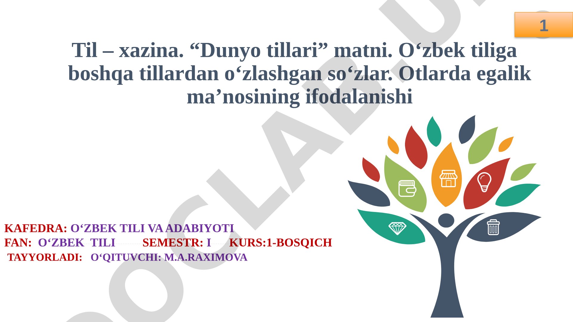 O'zbek tili: o'zlashgan so'zlar va egalik ma'nosi