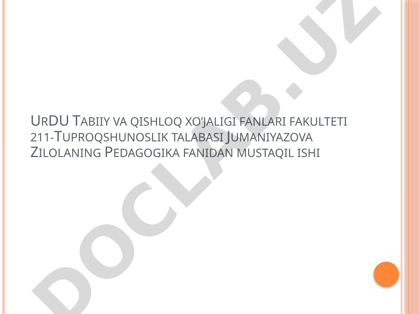 Kоrrеksiоn (maхsus) pеdagоgikaning tarkibiy qismlari, tuzilishi va tizimi