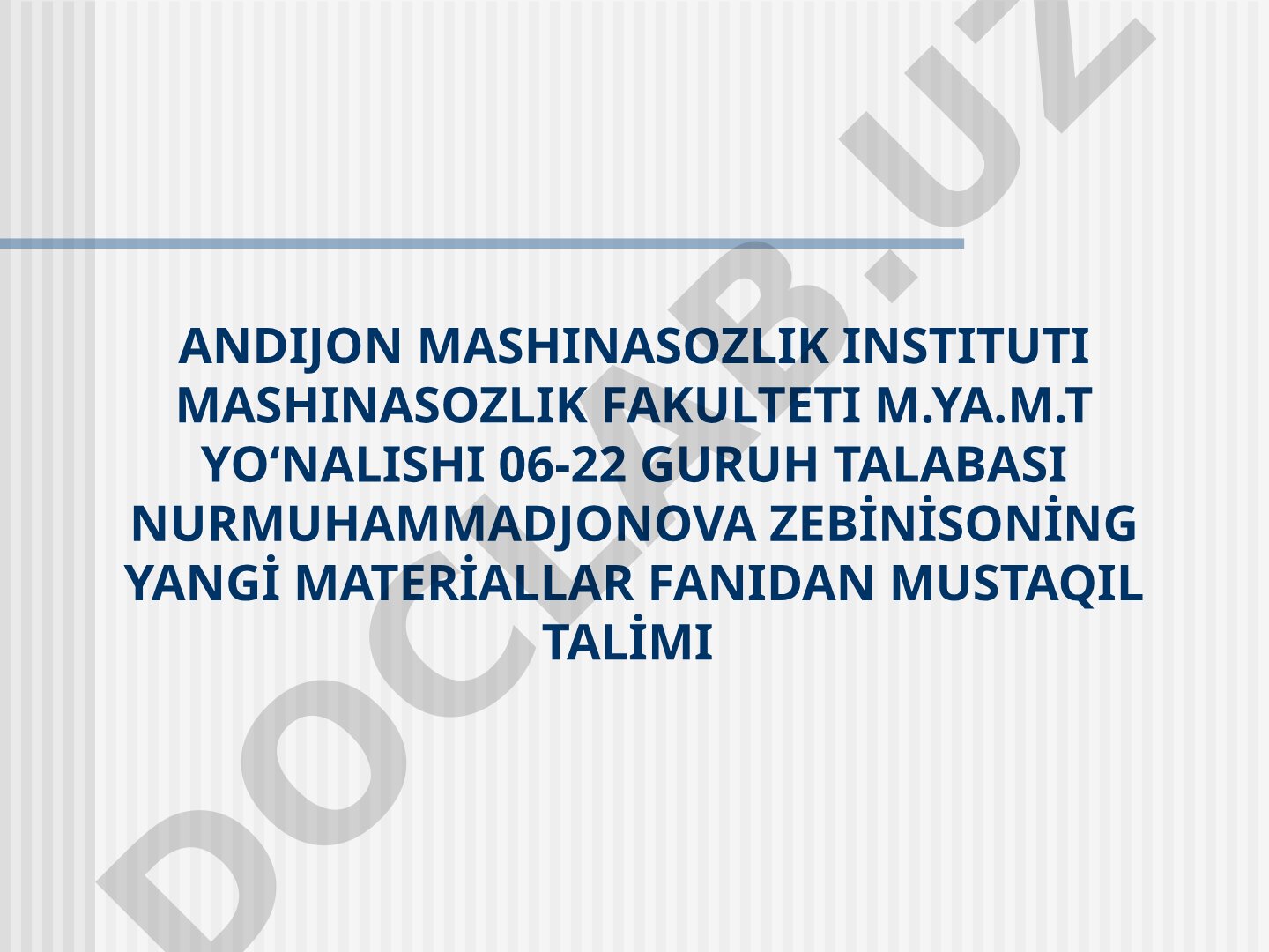 Kukun materiallari va kukun metallurgiyasi xususiyatlari haqida