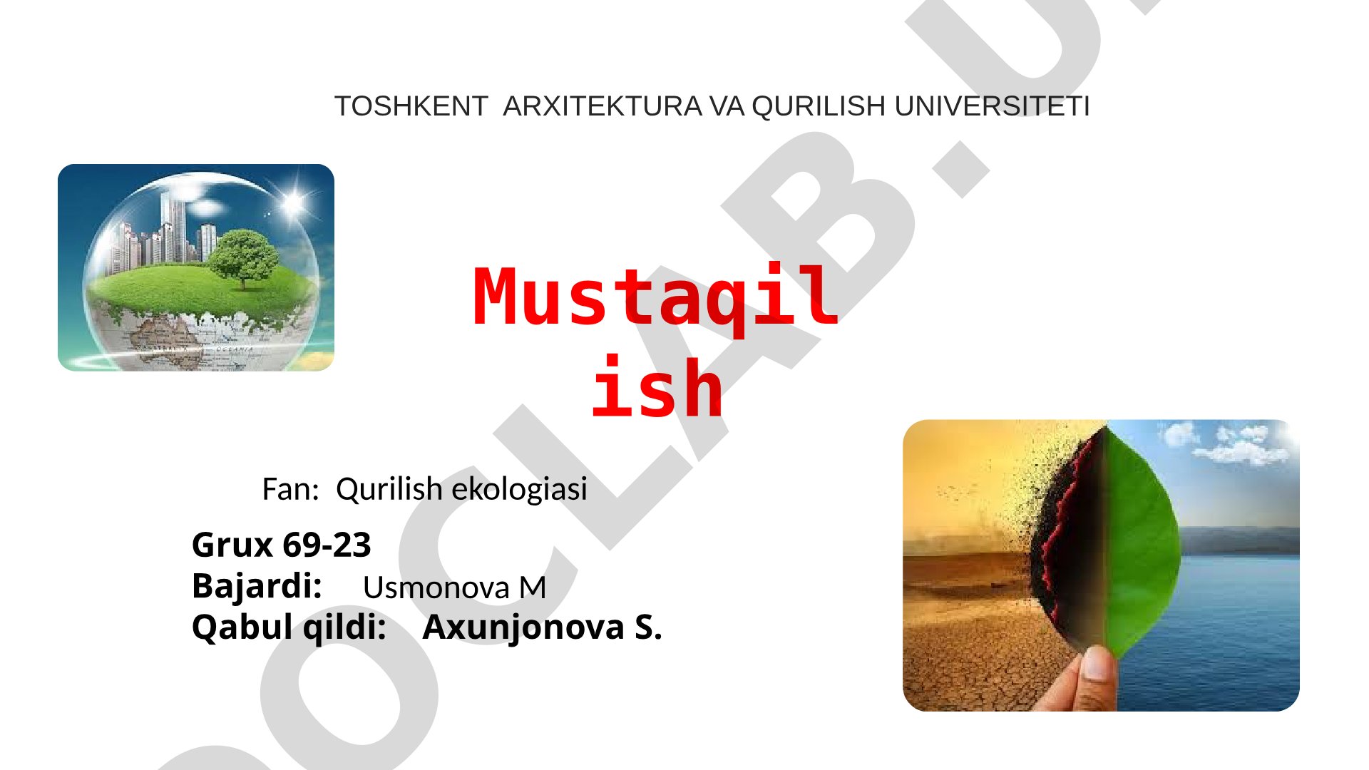 Iqlim o'zgarishi va atrof-muxit
