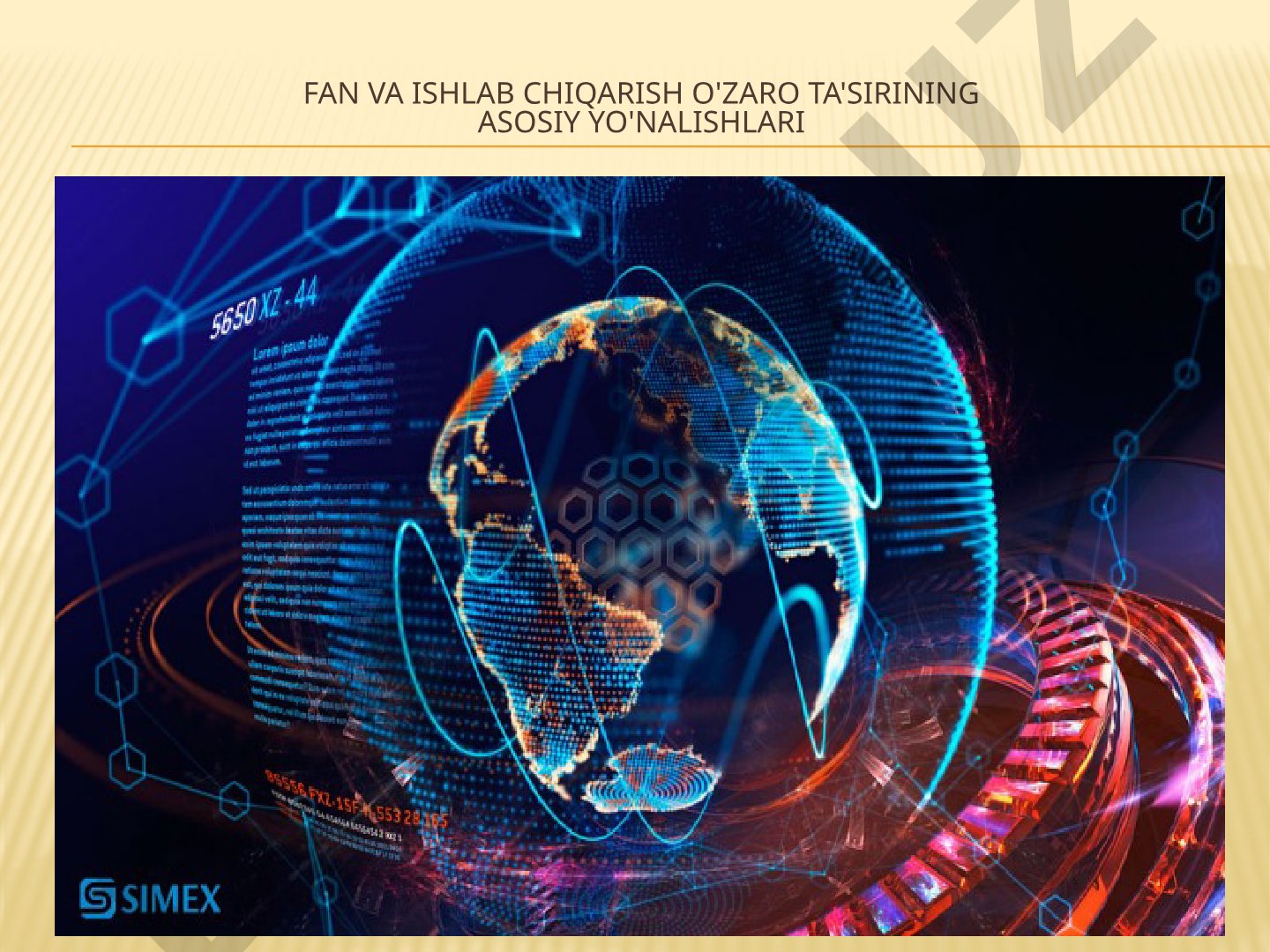 Fan va ishlab chiqarish o'zaro ta'sirining asosiy yo'nalishlari