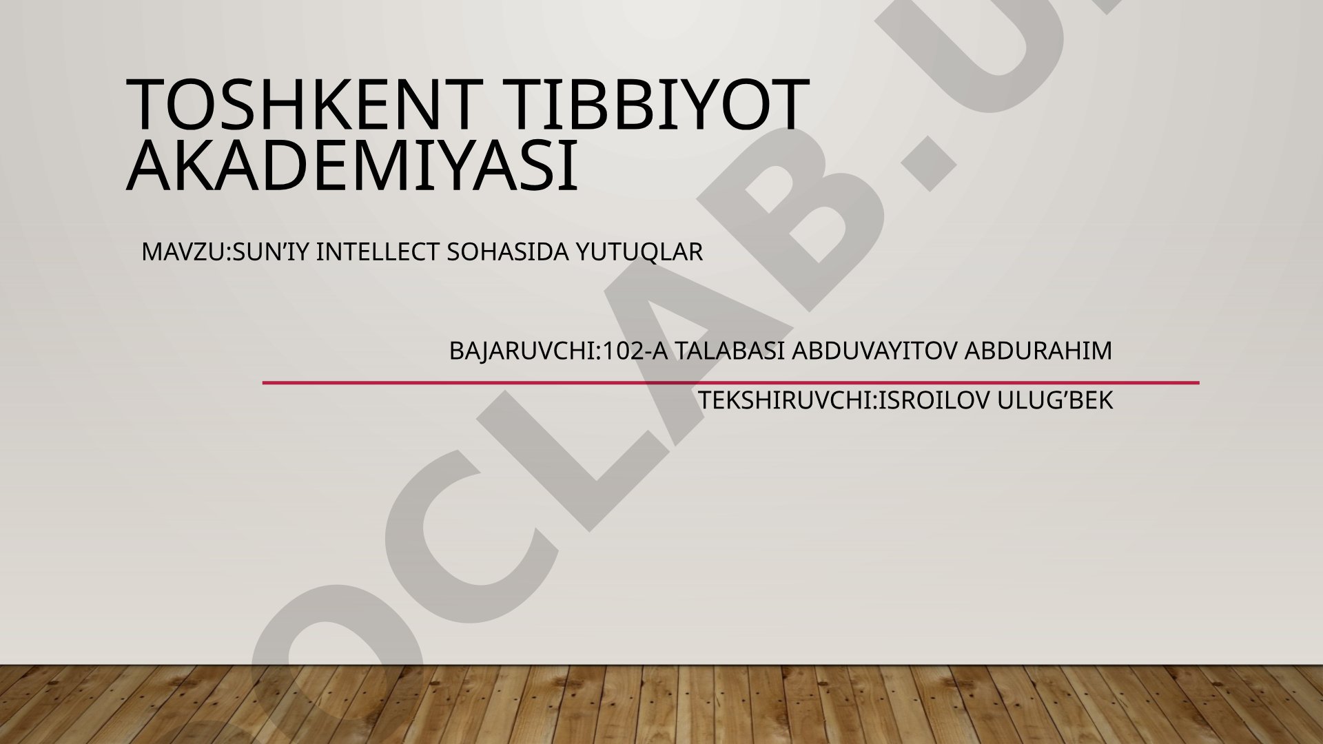 Sun’iy intellect sohasida yutuqlar