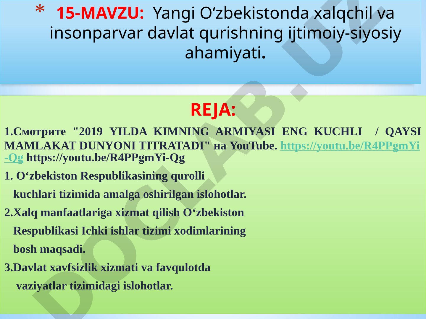 Yangi O'zbekistonda xalqchil va insonparvar davlat qurishning ijtimoiy-siyosiy ahamiyati