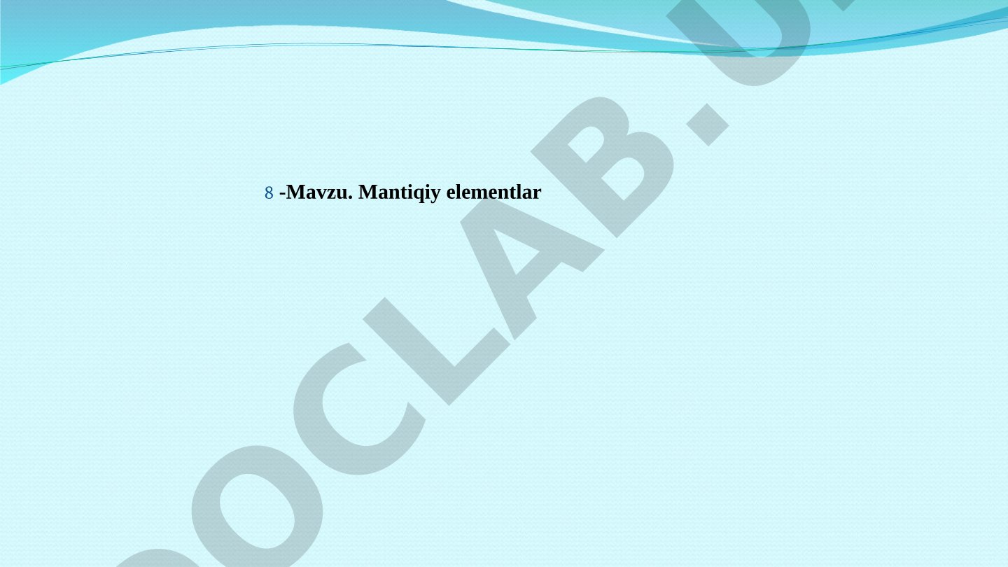 Mantiqiy elementlar