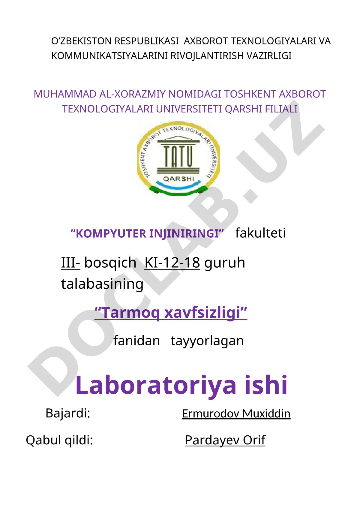 PPTP, L2F, L2TP va IPSec protokollarini tadqiq etish