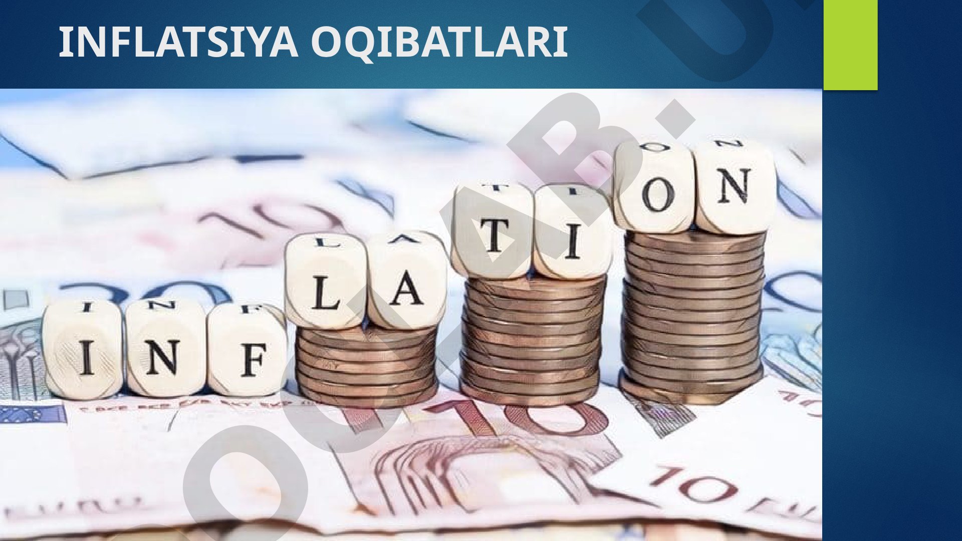 Inflatsiya darajalari va uning oqibatlari