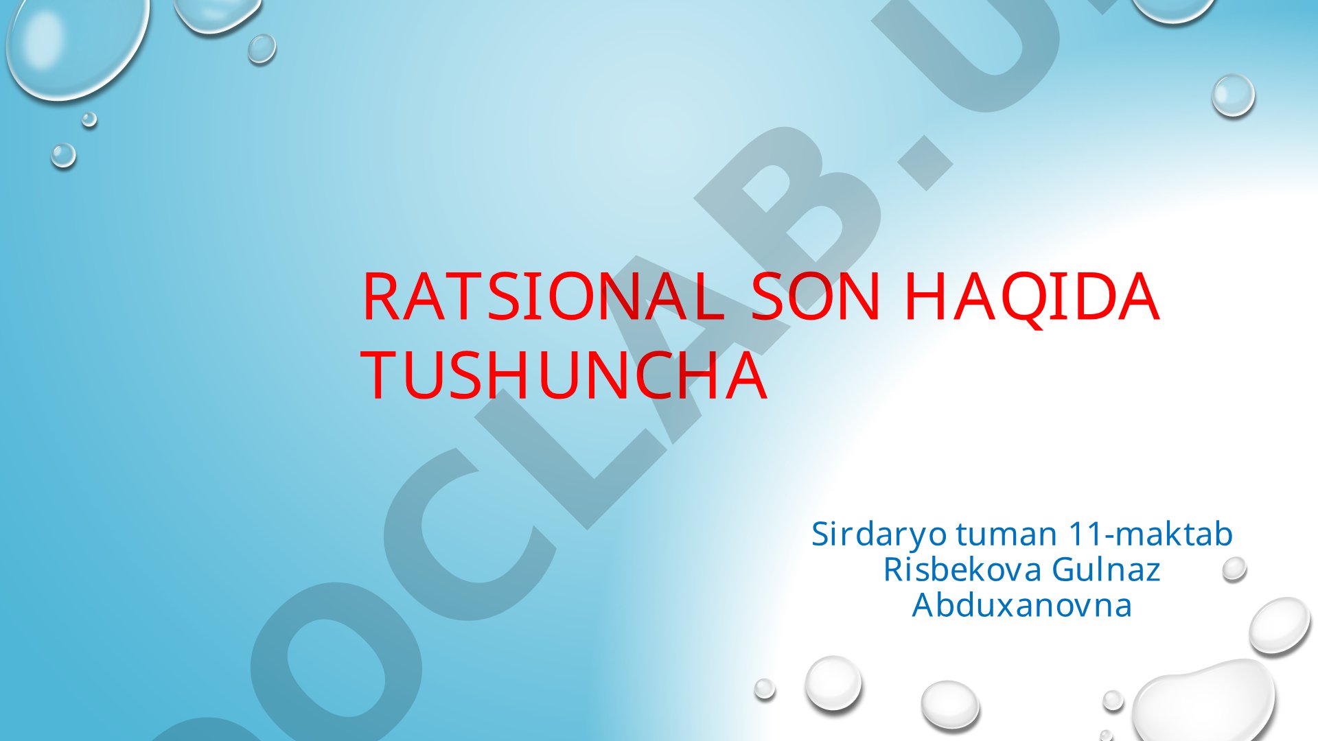 Ratsional son haqida tushuncha