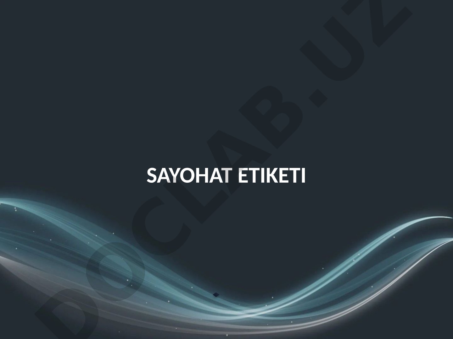 SAYOHAT ETIKETI