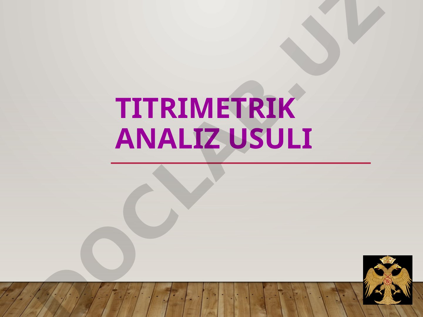 Titrimetrik analiz usuli