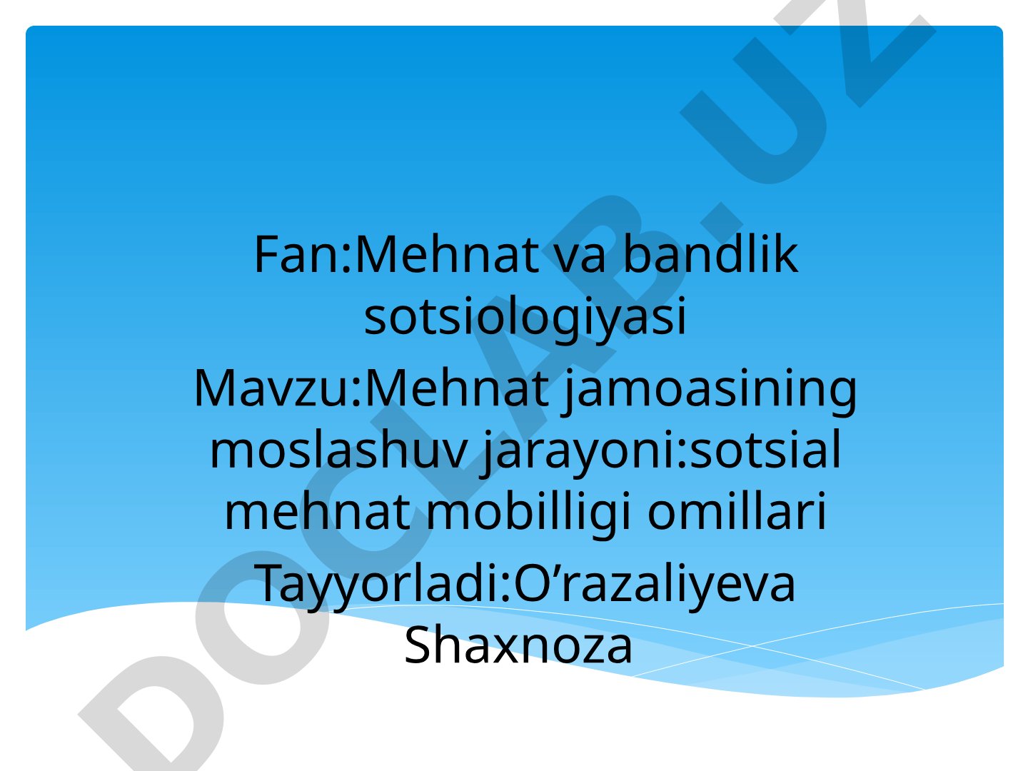 Mehnat jamoasining moslashuv jarayoni: sotsial mehnat mobilligi omillari