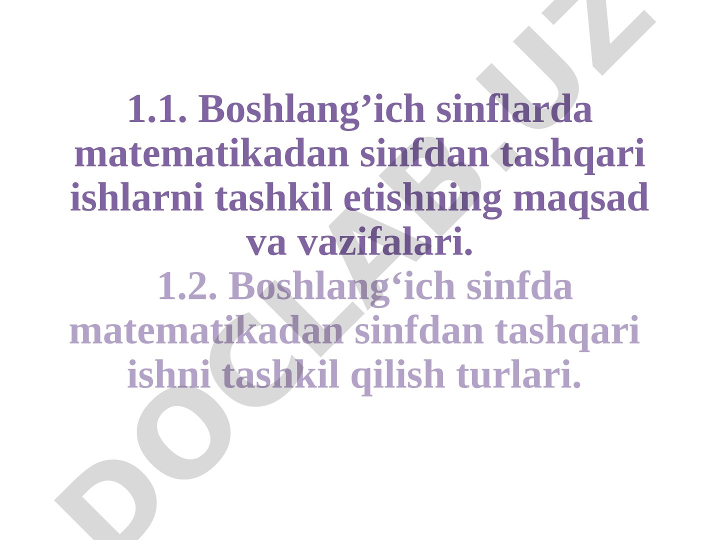 Boshlang‘ich sinflarda matematikadan sinfdan tashqari ishlarni tashkil etish