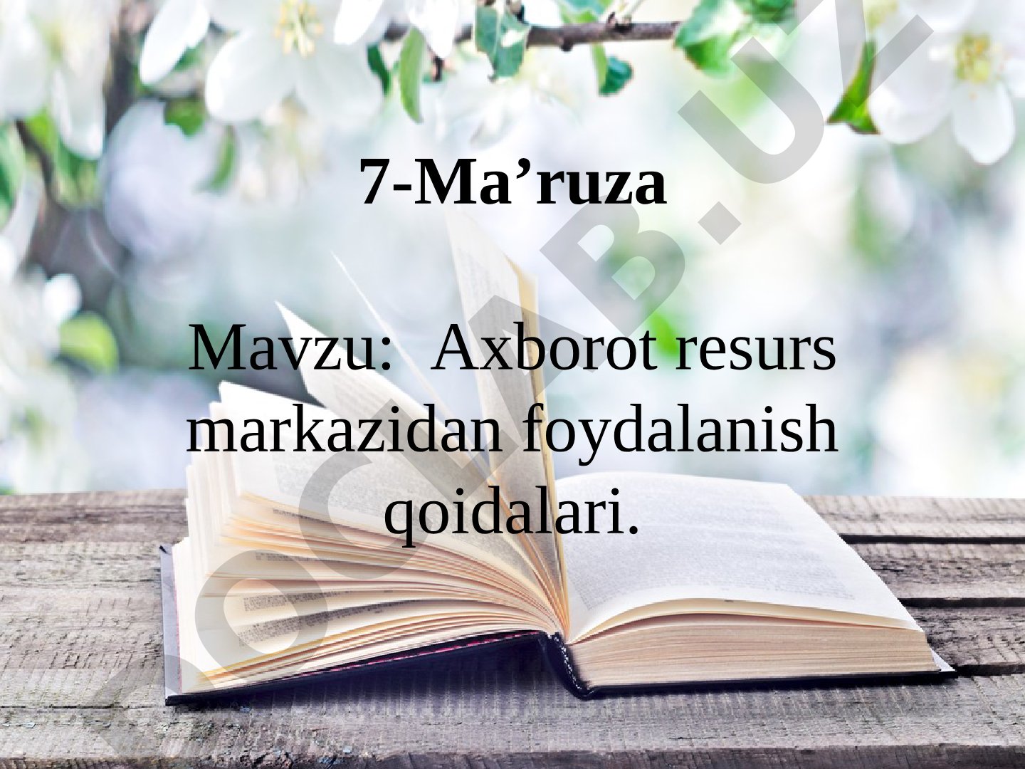 Axborot resurs markazidan foydalanish qoidalari