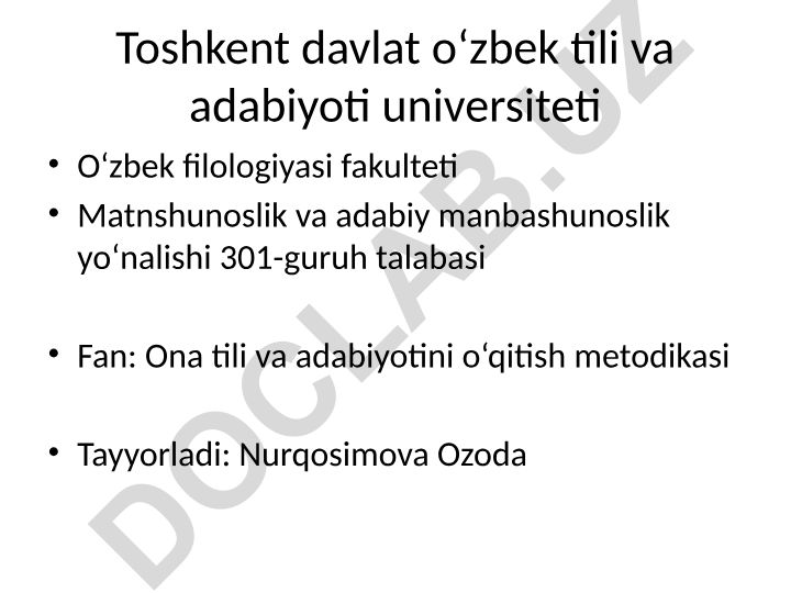 Urgʻu va uning turlari