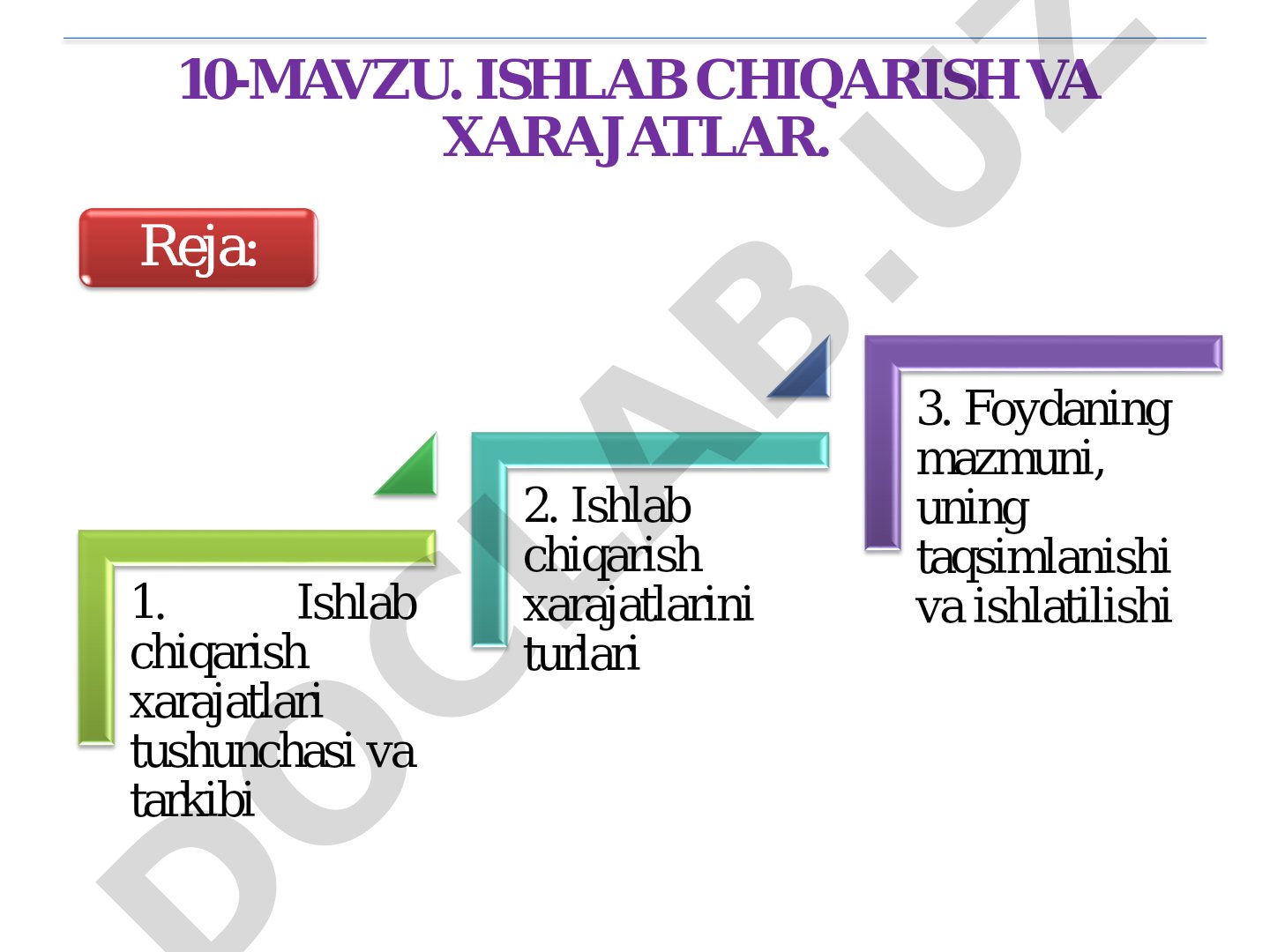Ishlab chiqarish va xarajatlar