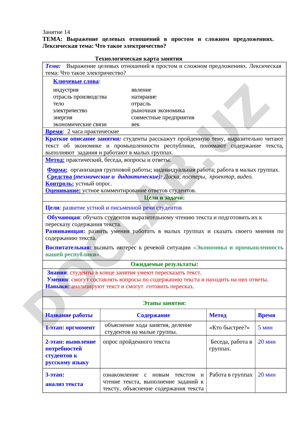 Выражение целевых отношений в простом и сложном предложениях
