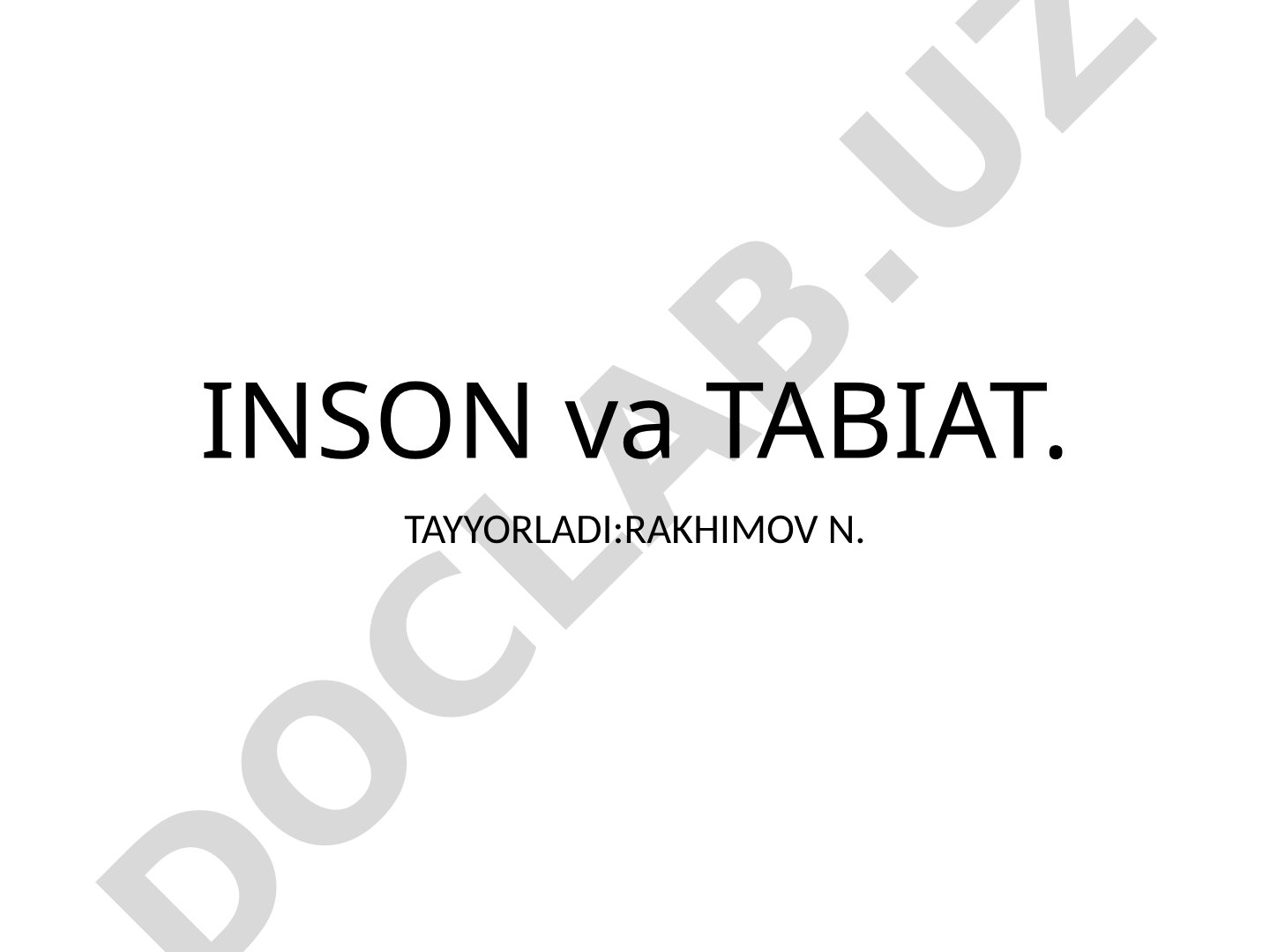 Inson va tabiat o'rtasidagi munosabatlar, tabiatga ta'sir bosqichlari va oqibatlari