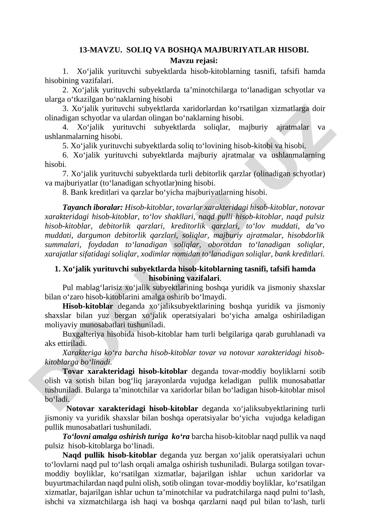 Soliq va boshqa majburiyatlar hisobi