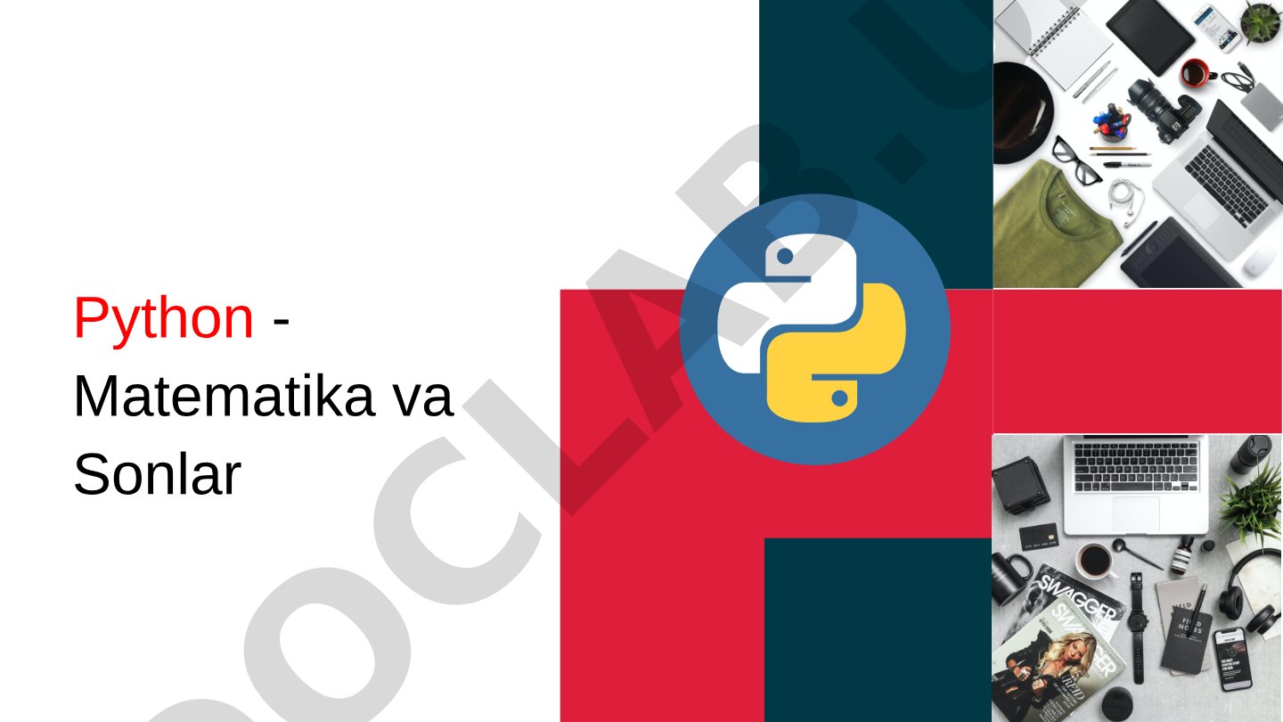 Python - Matematika va Sonlar