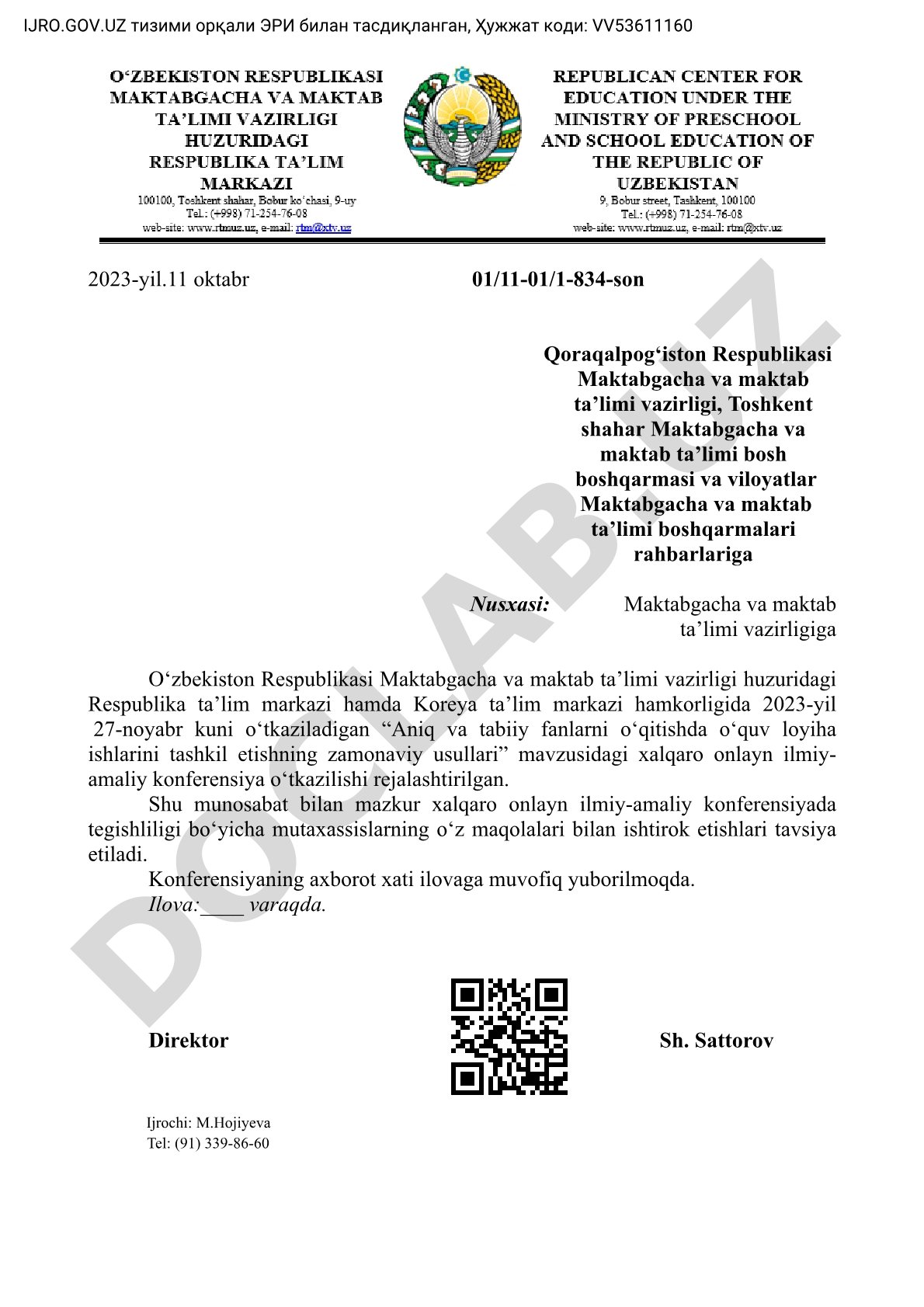 Aniq va tabiiy fanlarni o‘qitishda o‘quv loyiha ishlarini tashkil etishning zamonaviy usullari