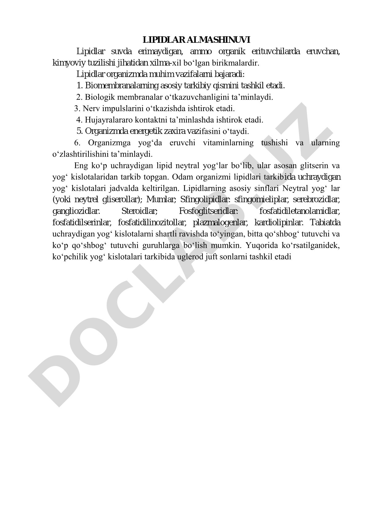 Lipidlar almashinuvi