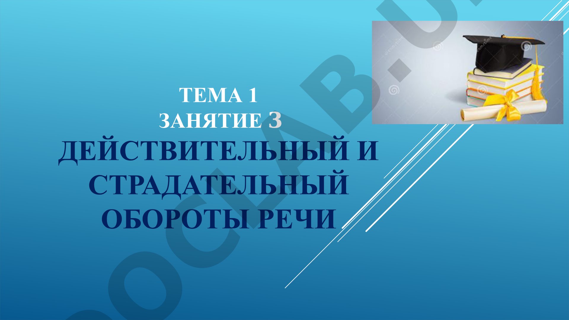 Действительный и страдательный обороты речи