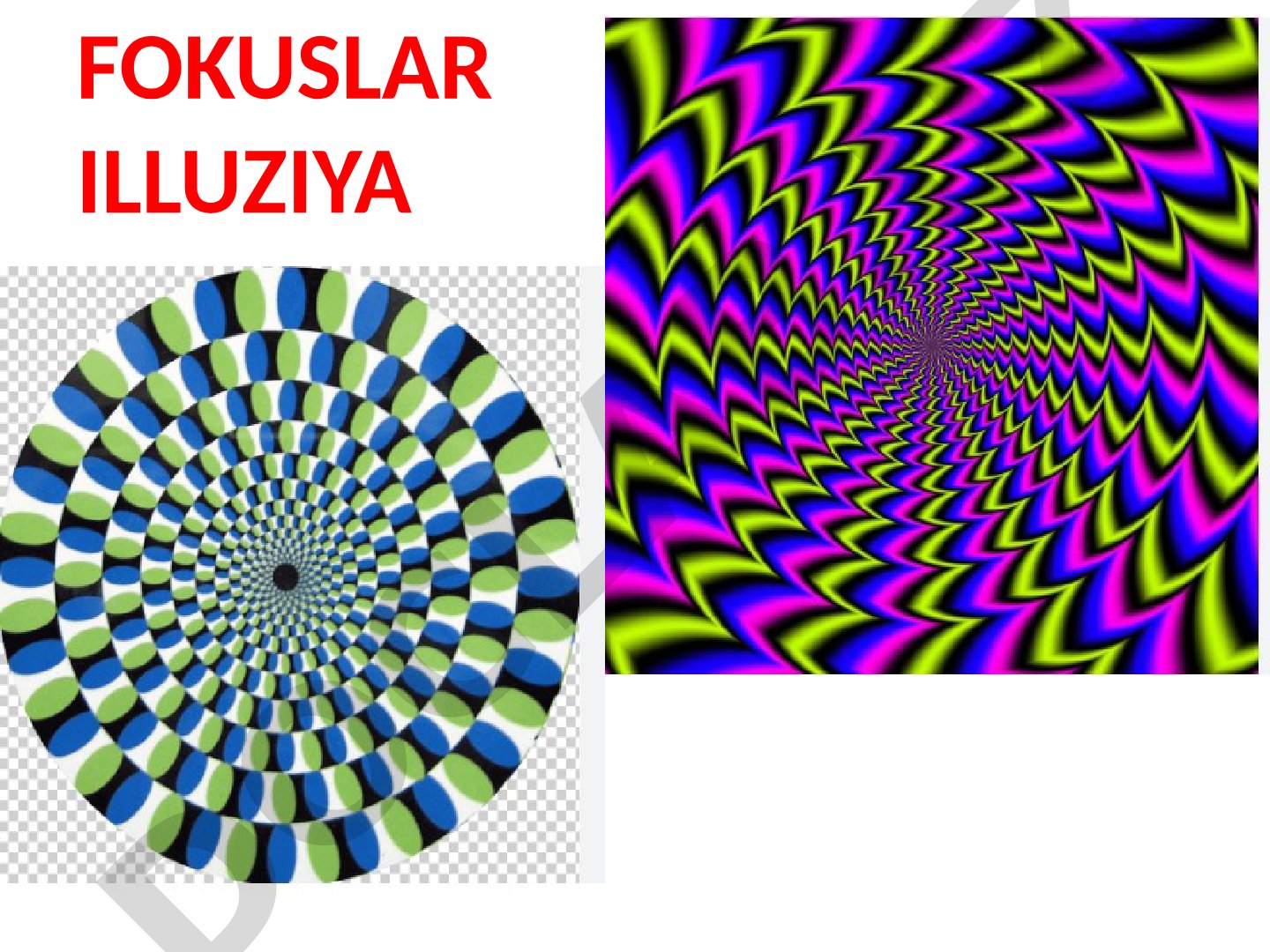 FOKUSLAR ILLUZIYA