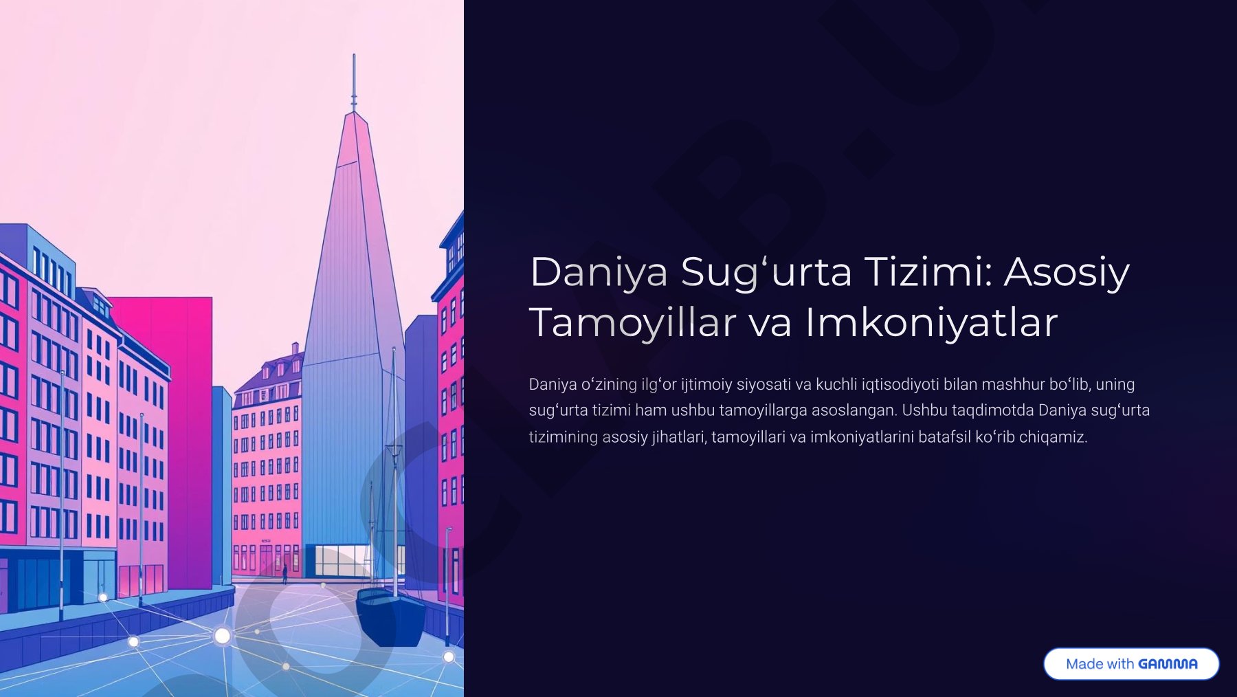 Daniya sug'urta tizimi: asosiy tamoyillar va imkoniyatlar