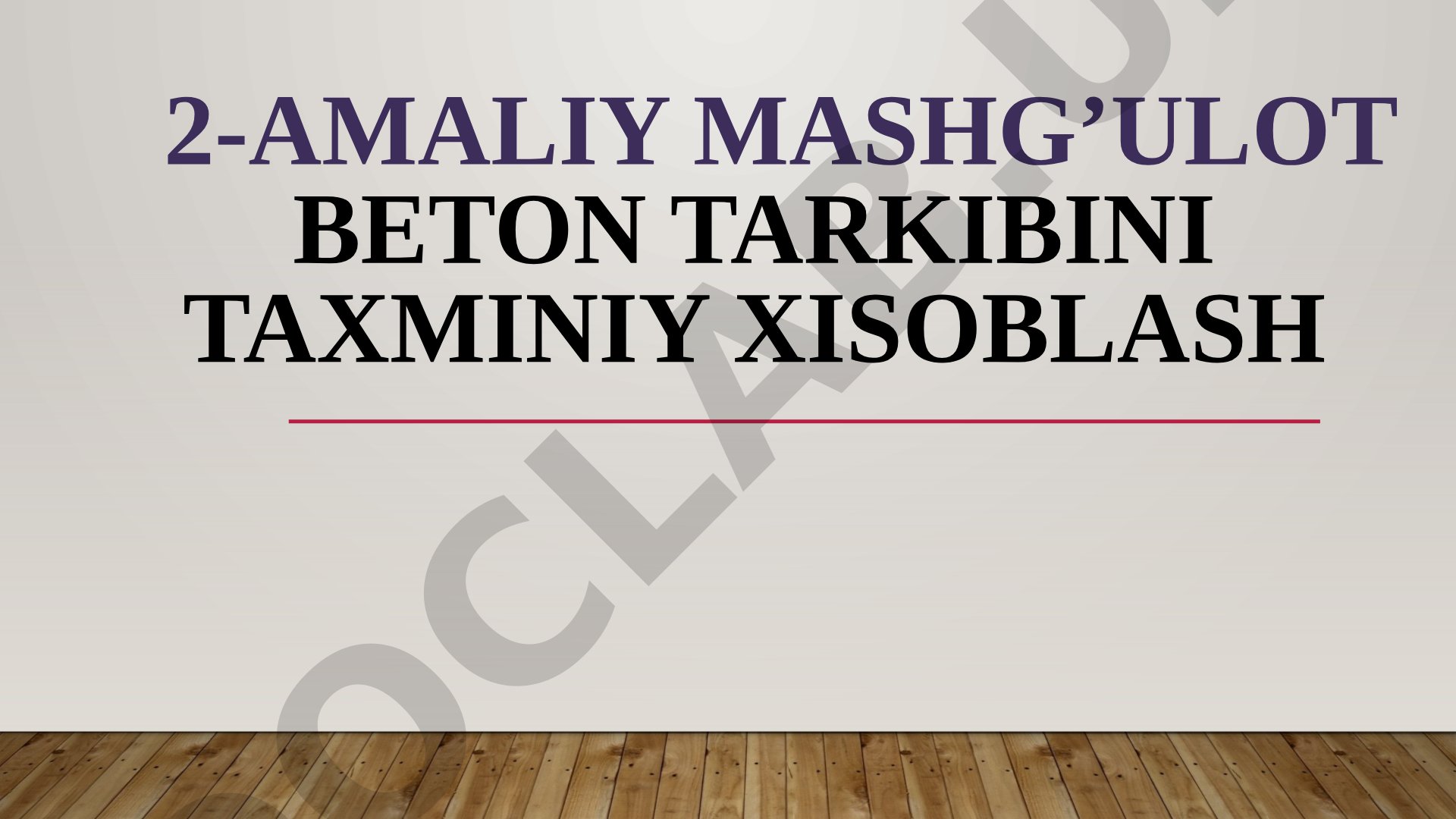 Beton tarkibini taxminiy hisoblash
