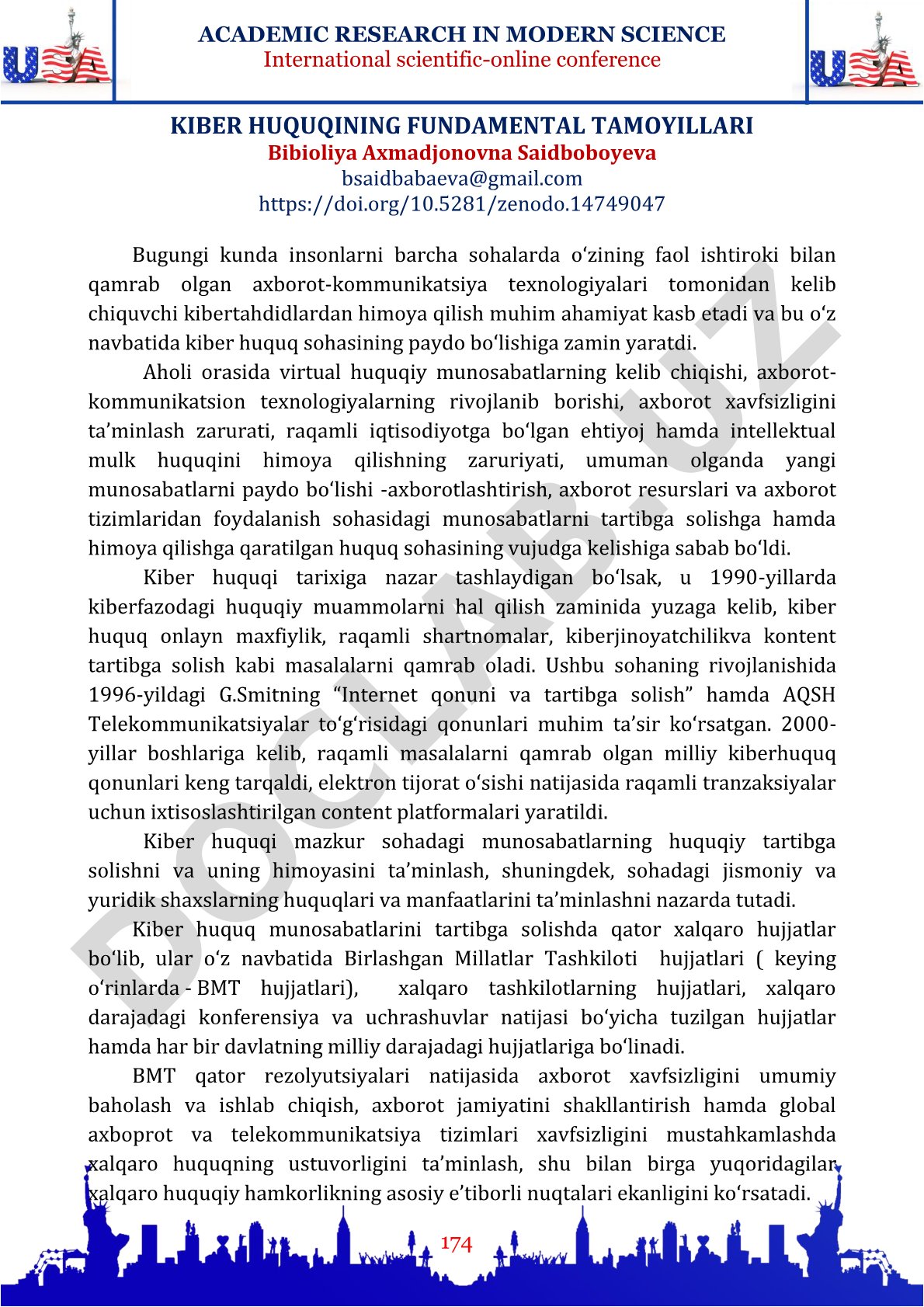 Kiber huquqining fundamental tamoyillari