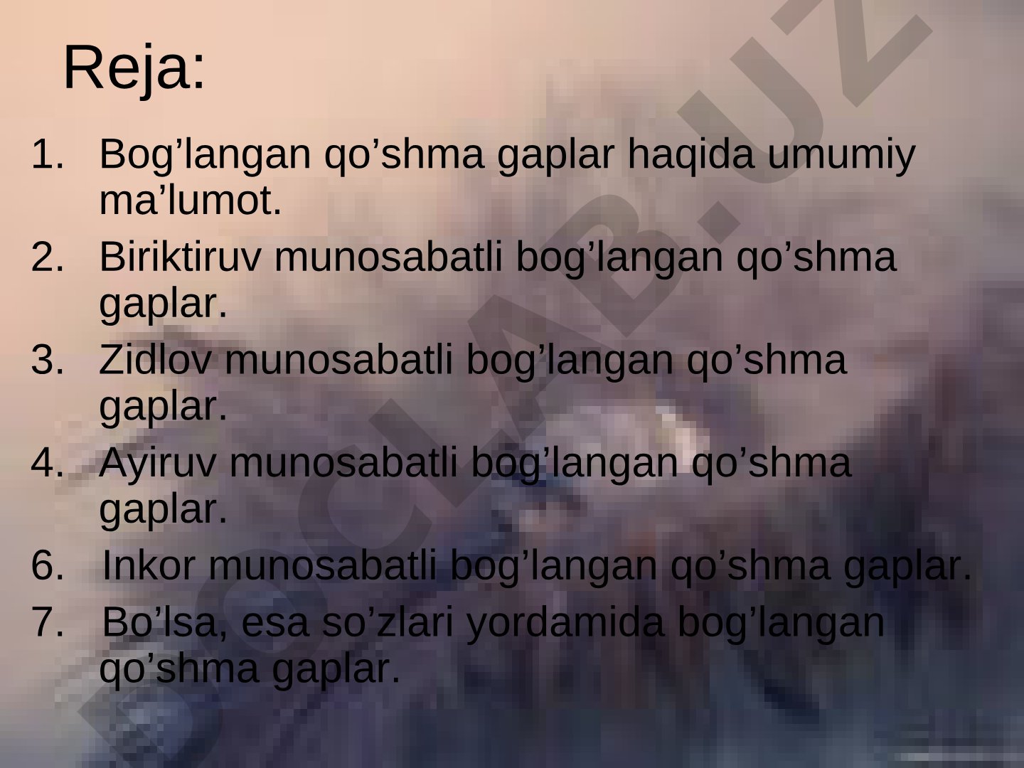 Bog'langan qo'shma gaplar