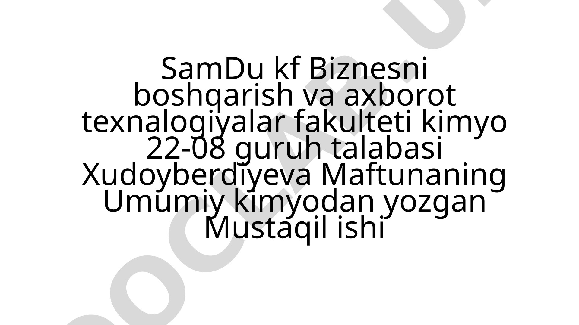 KATALIZ. Massalar ta’siri qonuni