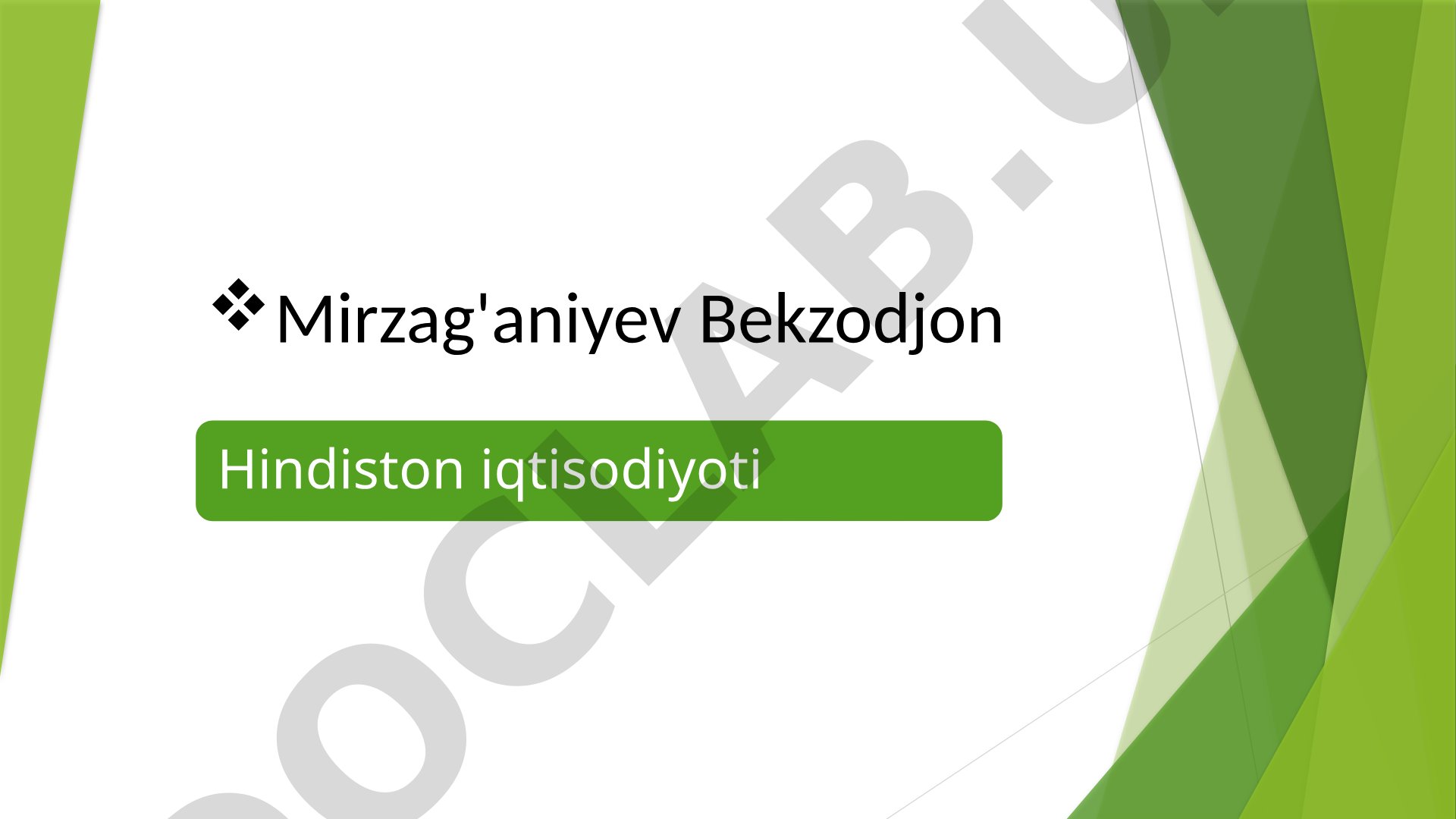 Hindiston iqtisodiyoti Goldman Sachs prognozlarida