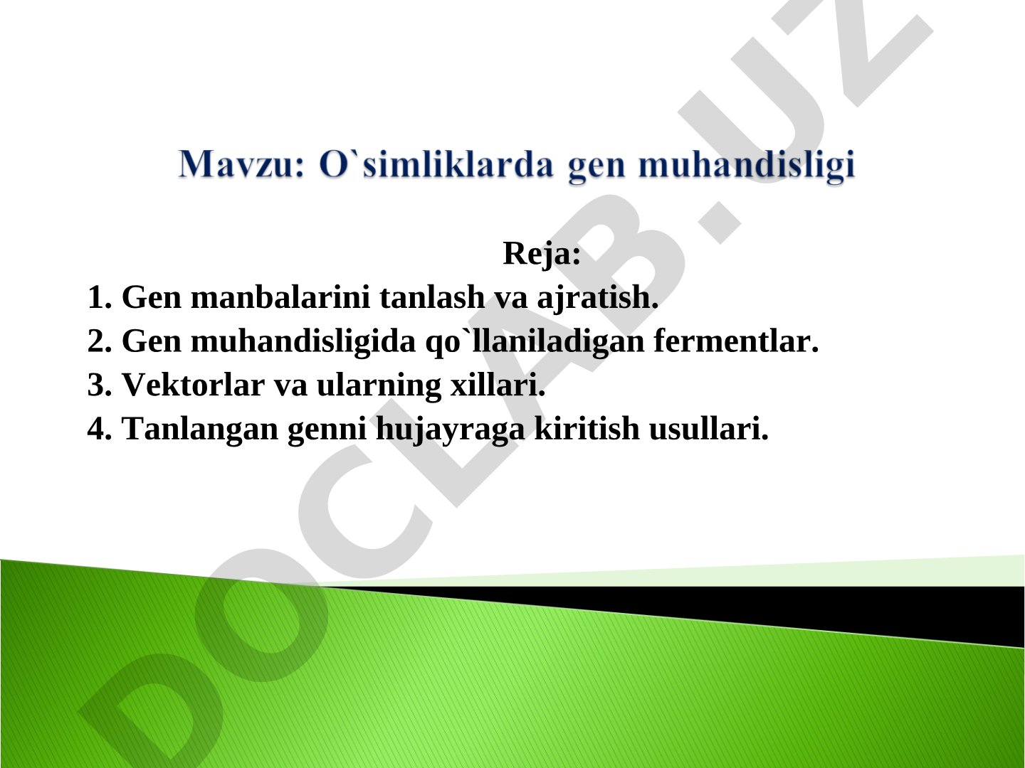 Gen muhandisligida ishlatiladigan fermentlar turlari va vazifalari