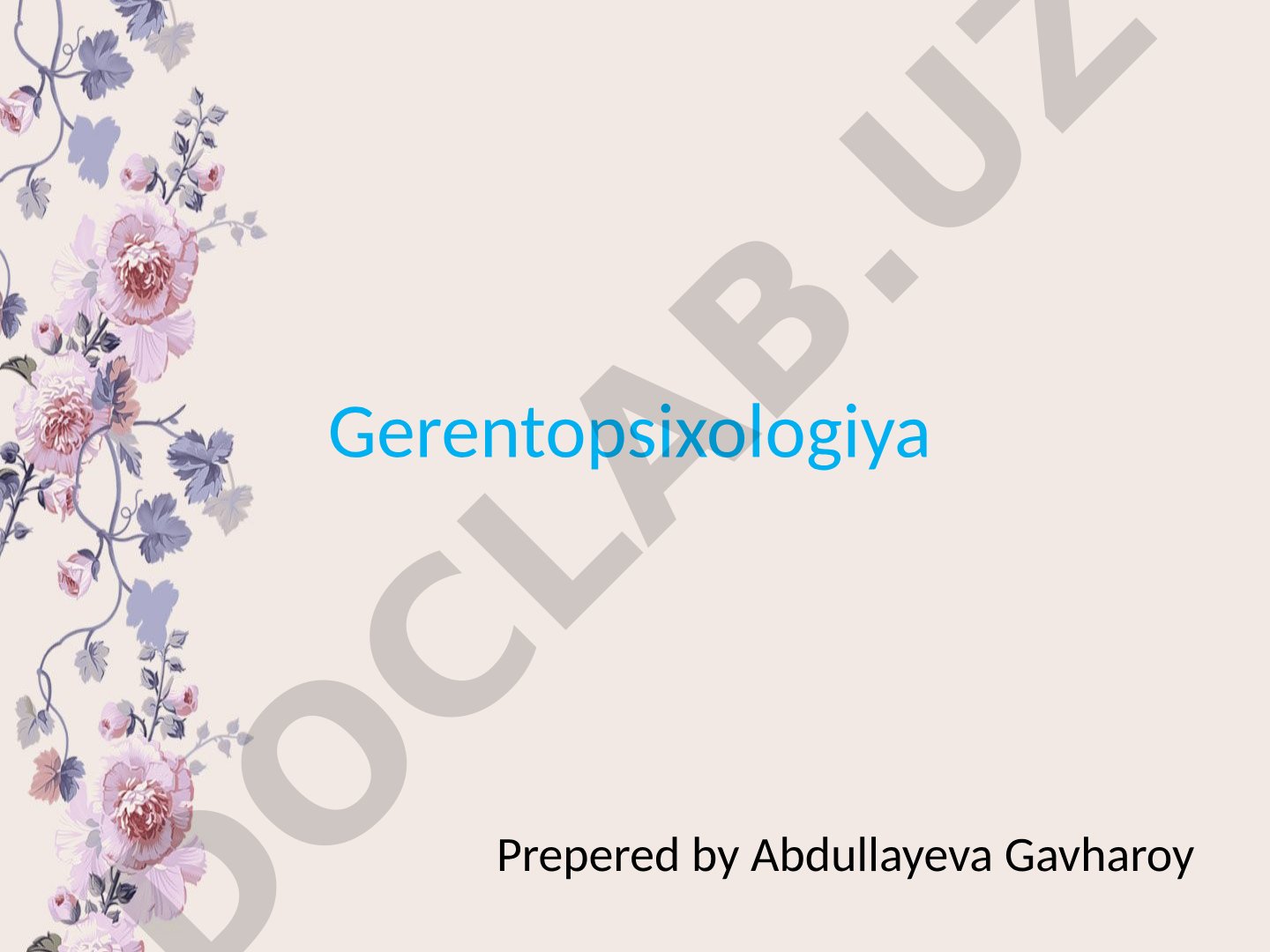 Gerentopsixologiya