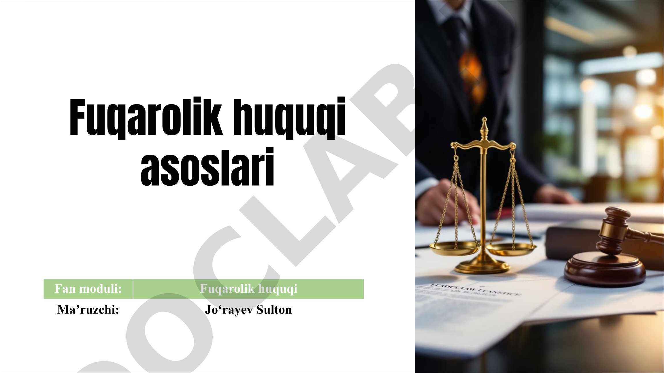 Fuqarolik huquqi asoslari