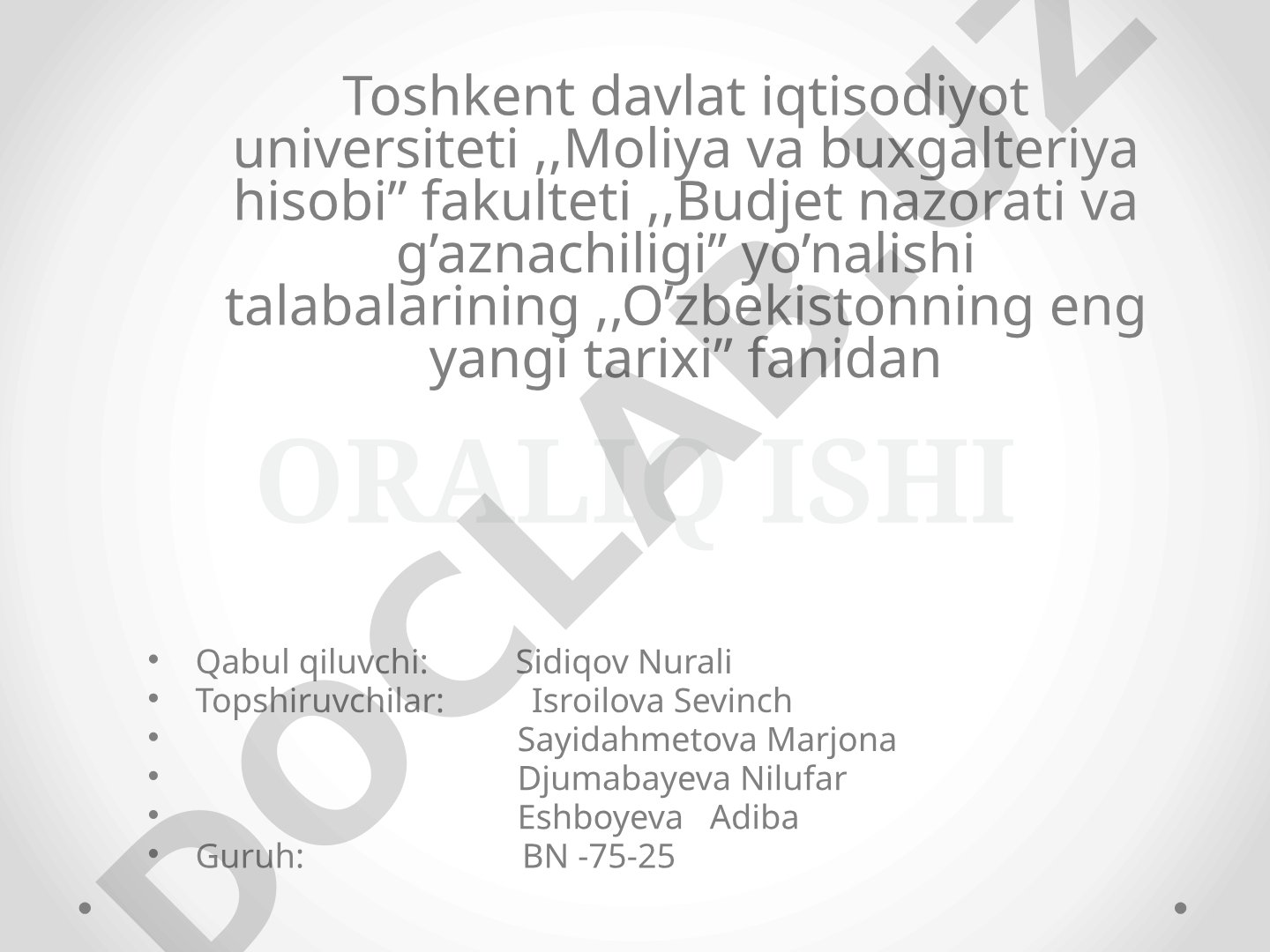 Shavkat Mirziyoyevning Oʻzbekiston Respublikasi Prezidenti lavozimiga kirishish tantanali marosimiga bagʻishlangan Oliy Majlis palatalarining qoʻshma majlisidagi nutqi 14.12.2016