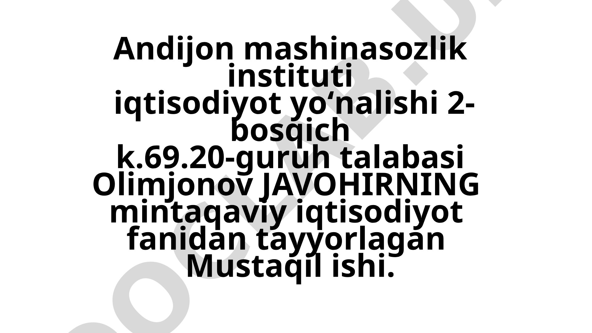 Marhamat tumani qishloq Xo'jaligi Tarmog'ini Rivojlantirish yo'llari