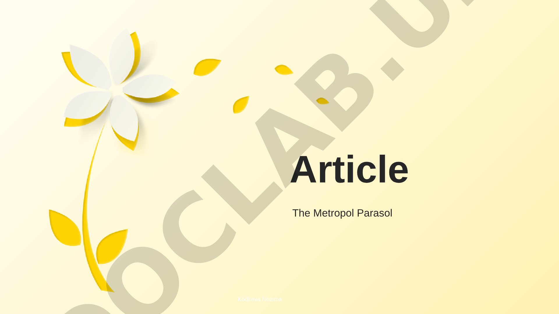 Article The Metropol Parasol
