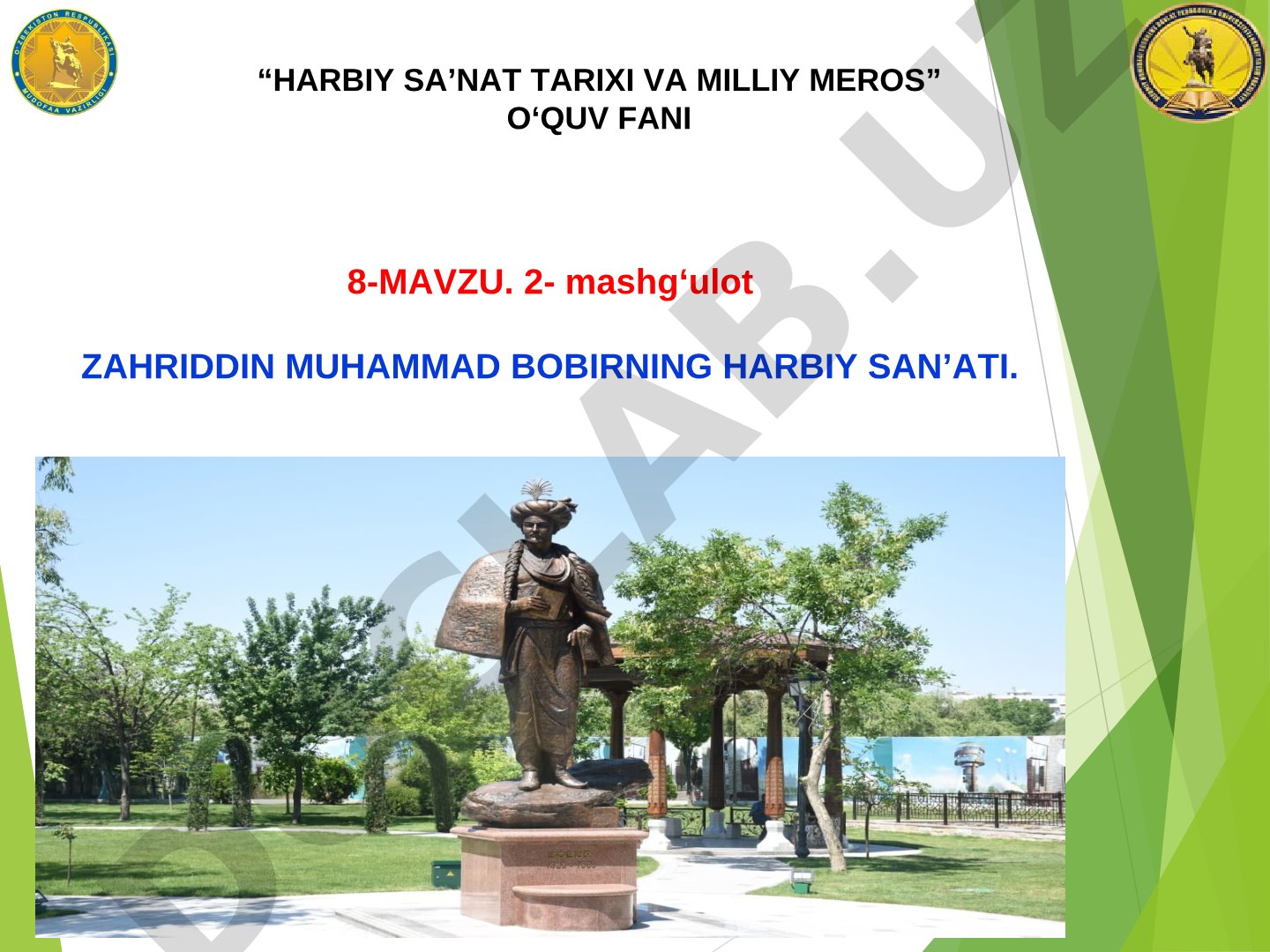Zahiriddin Muhammad Boburning harbiy san'ati