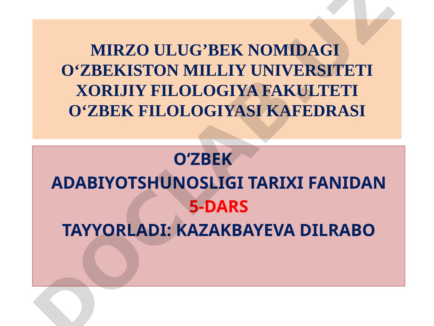 XI-XII asrlarda adabiyotshunoslikka doir risola va tazkiralarning shakllanishi