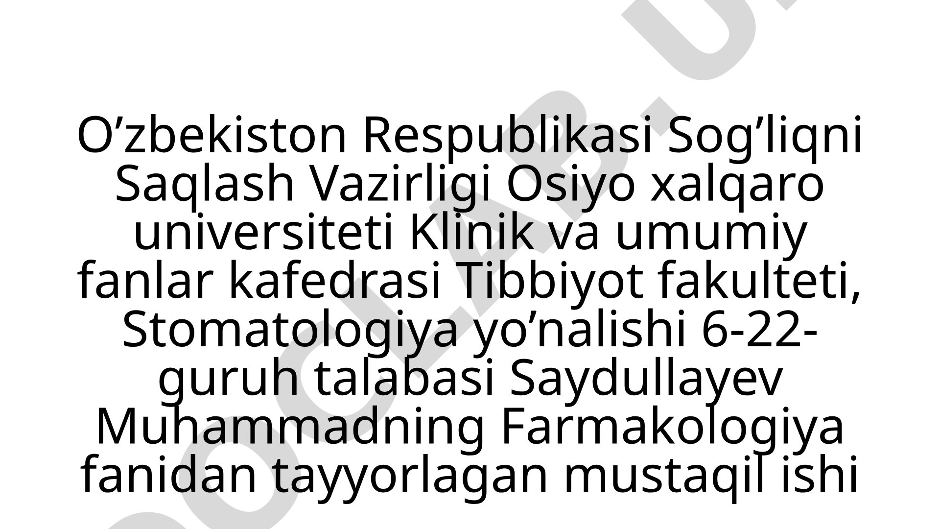 Adsorbsiyalovchi vositalar haqida mustaqil ish: ta'siri, qo'llanilishi, faollashtirilgan