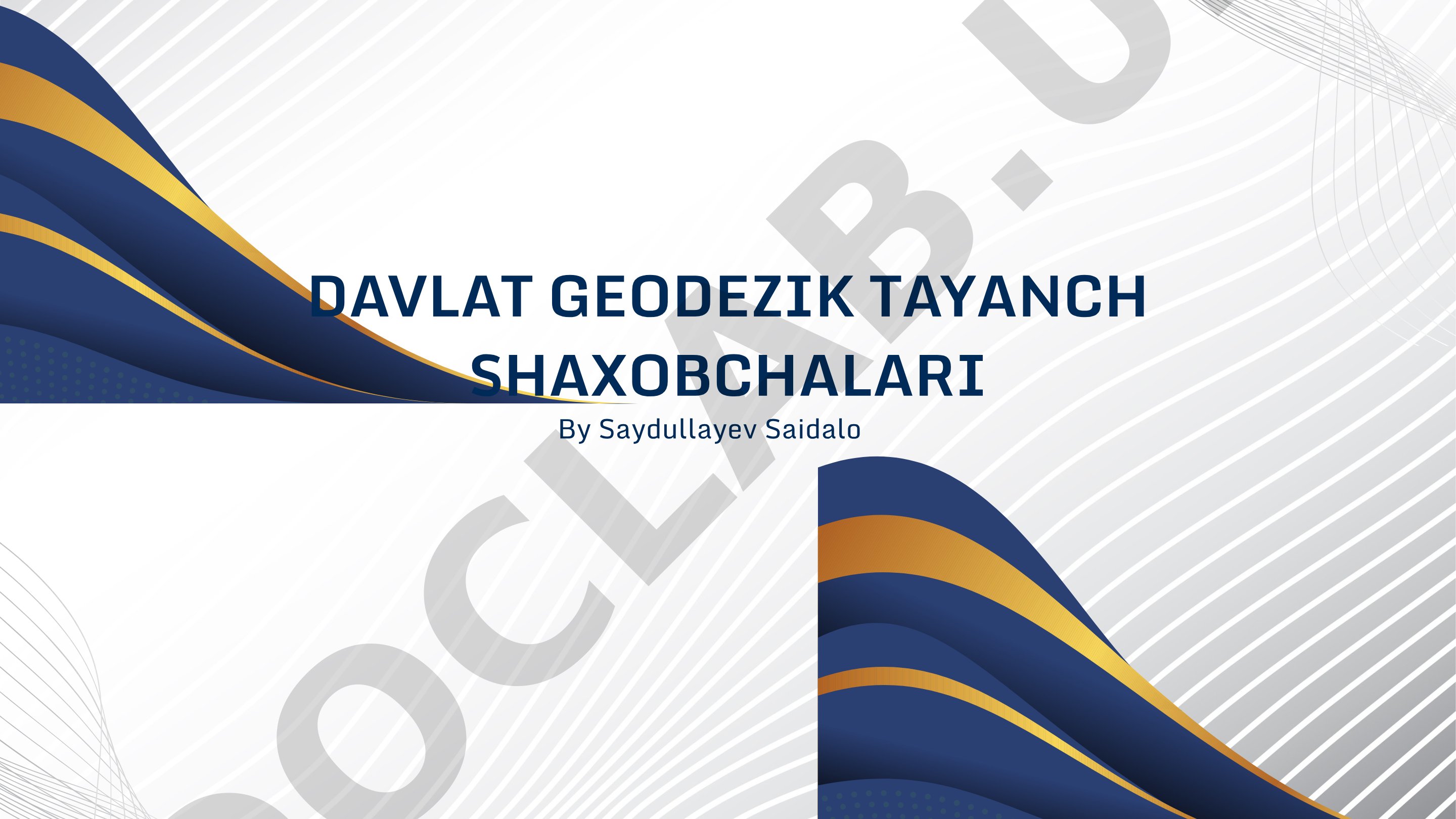 Davlat geodezik tayanch shaxobchalari
