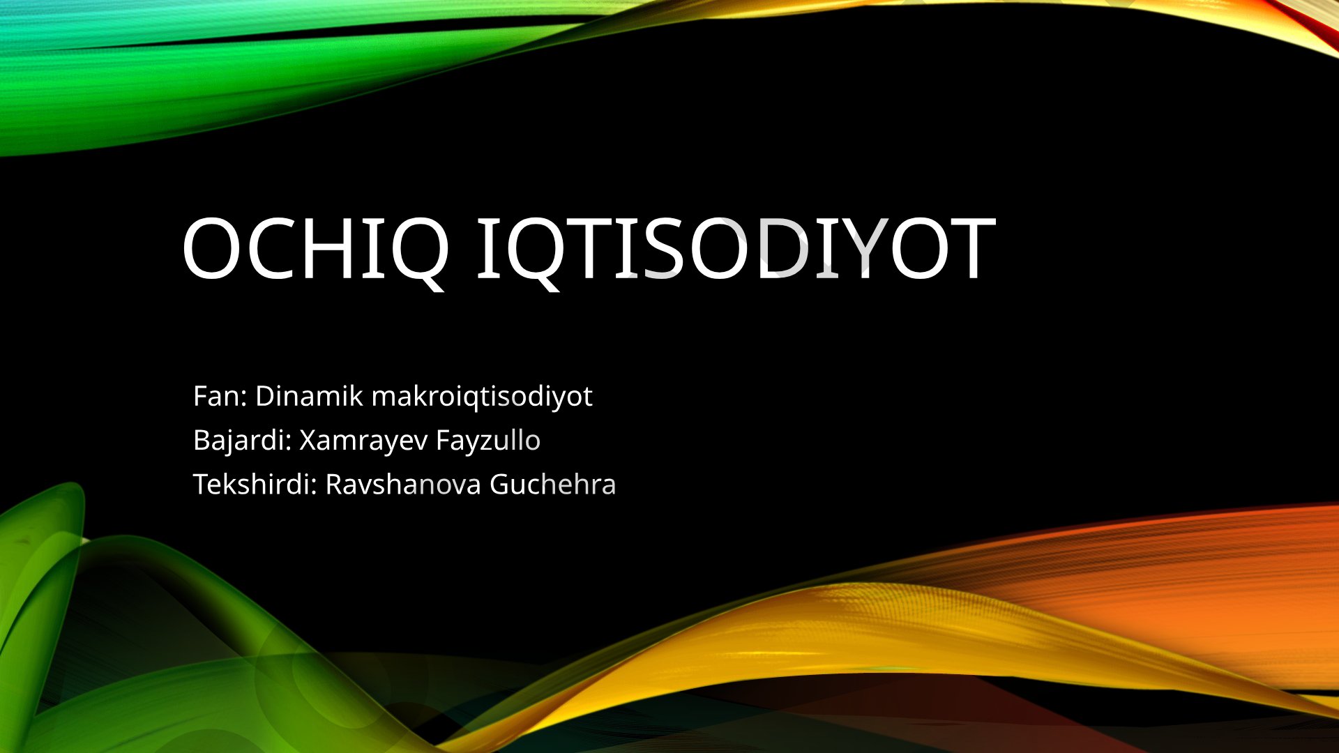 Ochiq iqtisodiyot